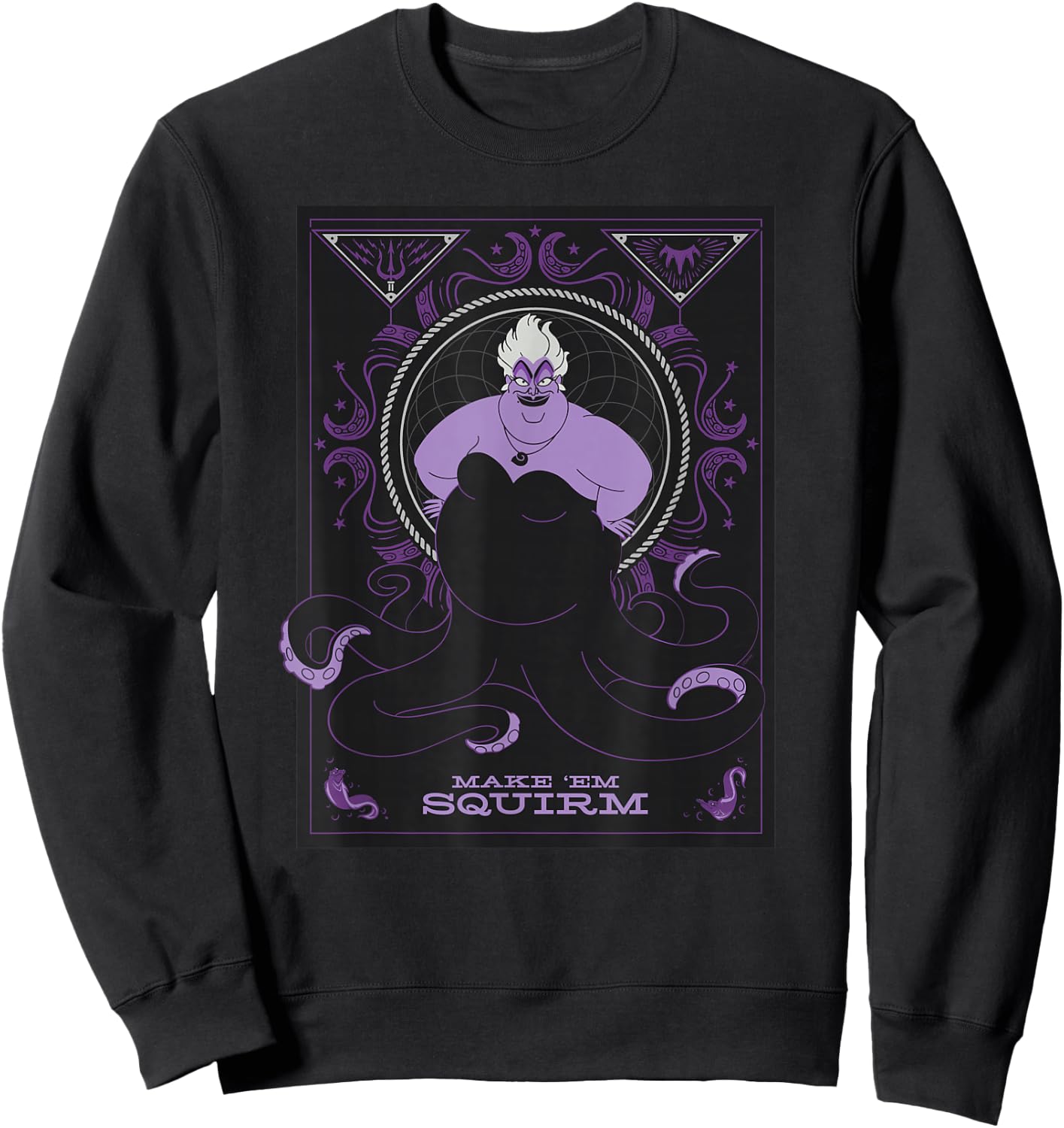 Disney Villains Ursula The Little Mermaid Make ‘Em Squirm Sweatshirt - Sweatshirt | Black