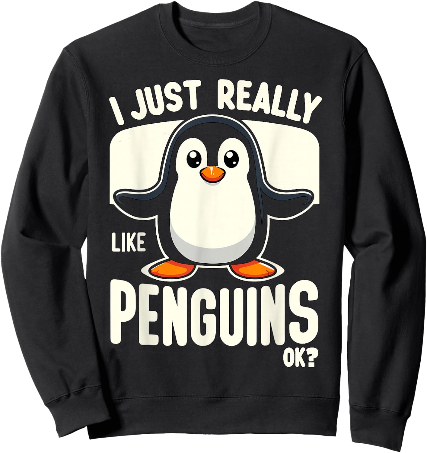 I just really like Penguins ok? Sweatshirt - Sweatshirt | Black