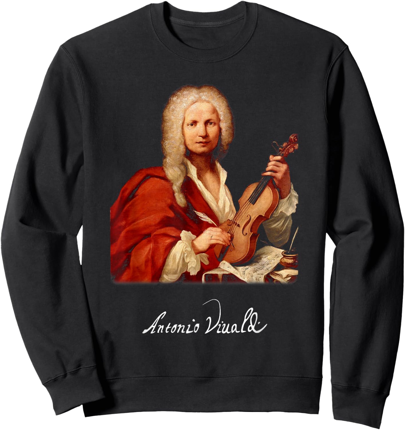 Antonio Vivaldi - Composer Signature Classical Music Sweatshirt - Sweatshirt | Black