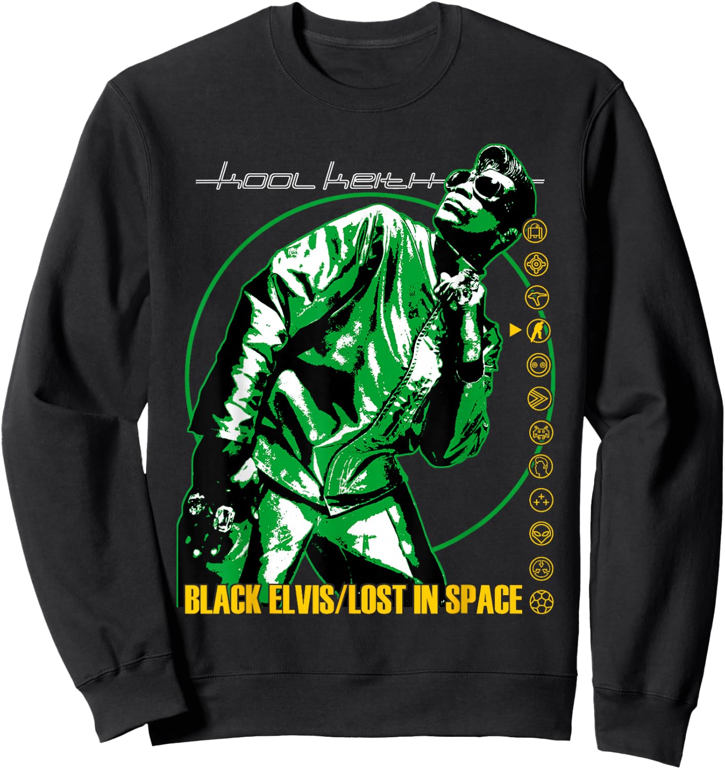 Control Industry - Kool Keith Verloren im Weltraum Schwarz Erwachsene S EU 16 V-Ausschnitt Kurzarm Polyester 100% Klassisch Exklusive Kool Keith-Design Sweatshirt - Sweatshirt | Black