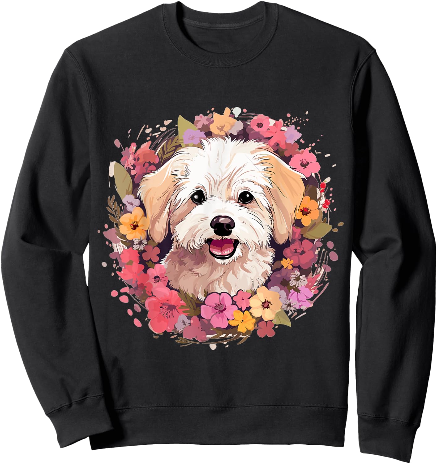 Maltipoo Dog Breed Pet Cute Graphic Women Girls Kids Sweatshirt - Sweatshirt | Black
