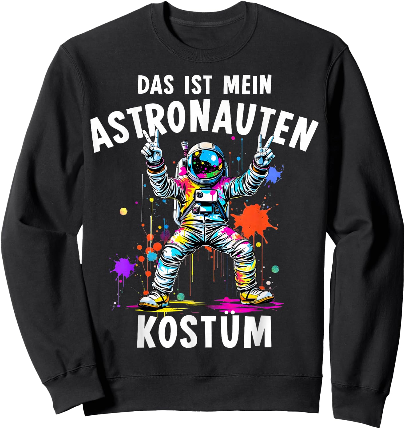 Astronaut Costume for Fancy Dress and Carnival Astronaut , black Sweatshirt - Sweatshirt | Black