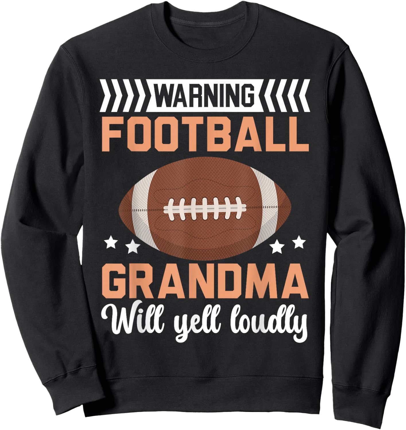 Football Grandma Grandmother Granny Grandparents Day Sweatshirt - Sweatshirt | Black