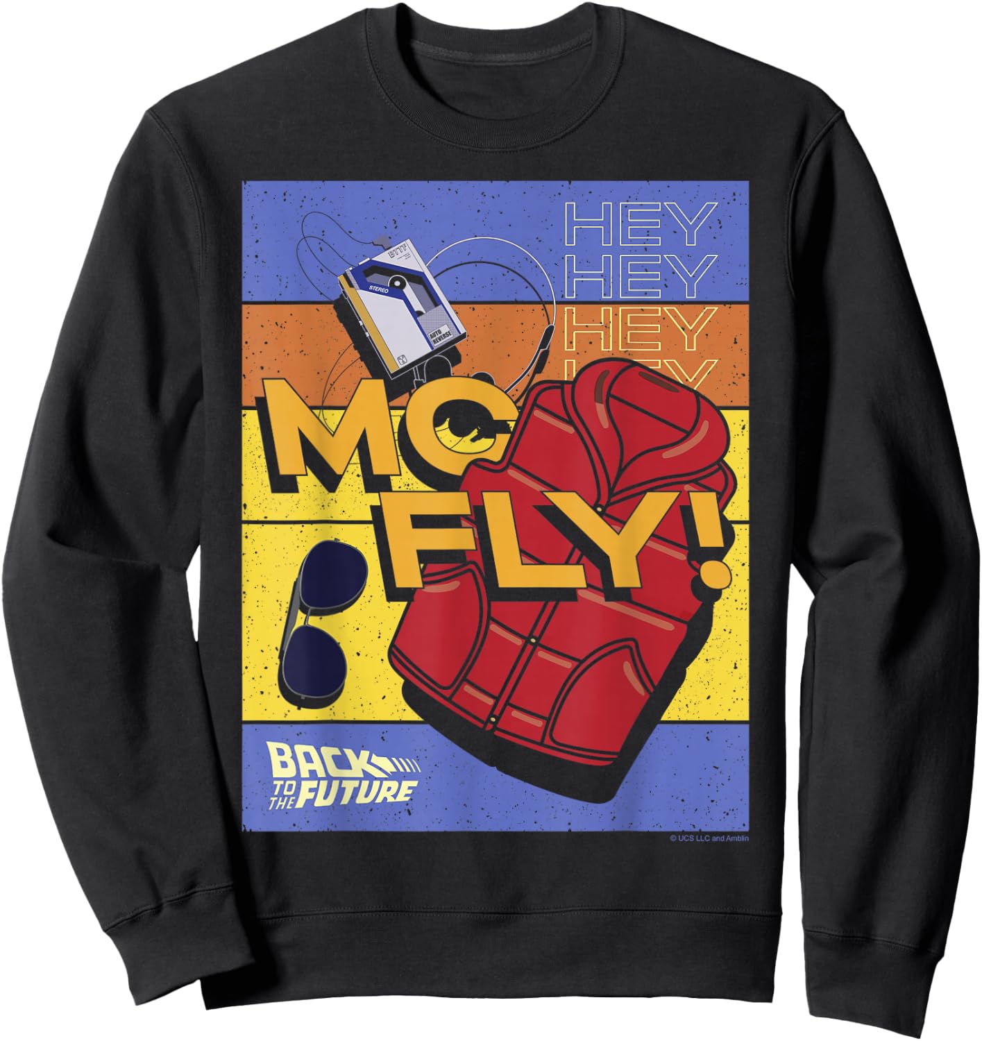 Back to The Future 35th Anniversary McFly Item Poster Sweatshirt - Sweatshirt | Black