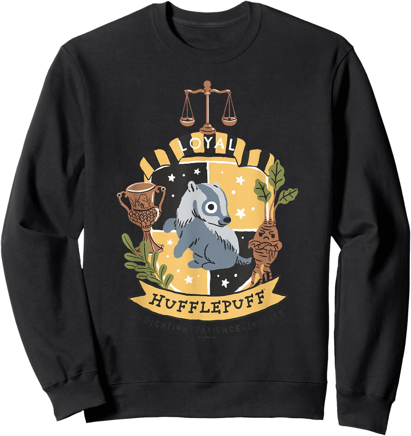 Harry Potter: Deathly Hallows 2 Loyal Hufflepuff Badge Sweatshirt - Sweatshirt | Black