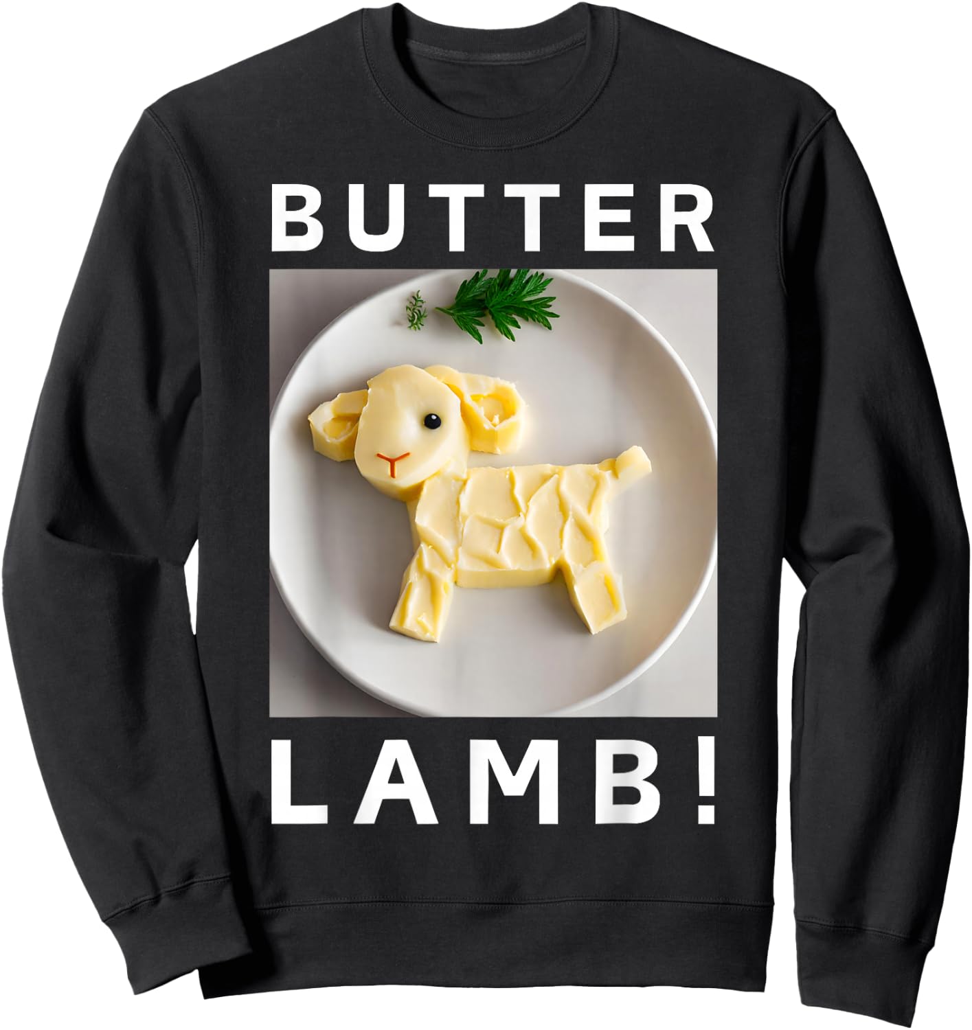 Easter Celebration Buffalo Traditions And Polish Butter Lamb Sweatshirt - Sweatshirt | Black