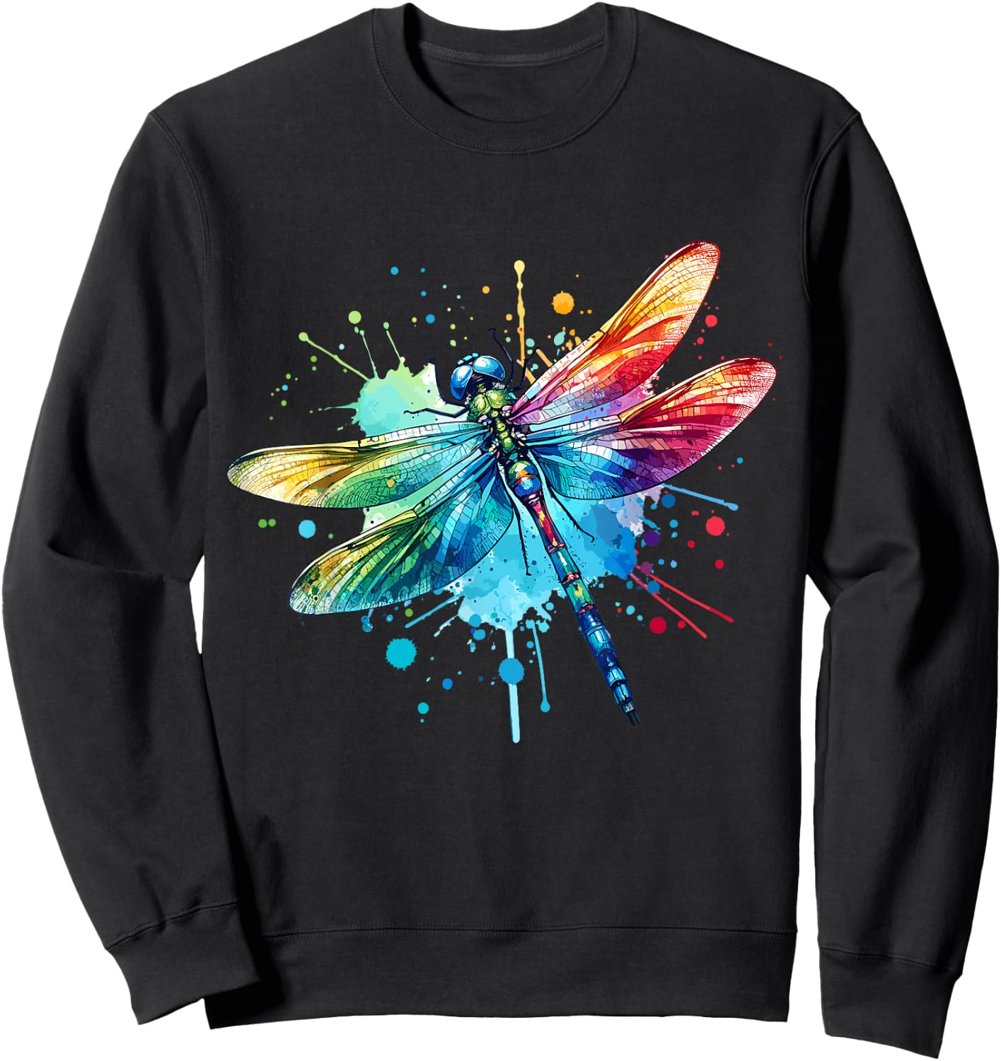 Bunte Libellen, Libellen Sweatshirt - Sweatshirt | Black