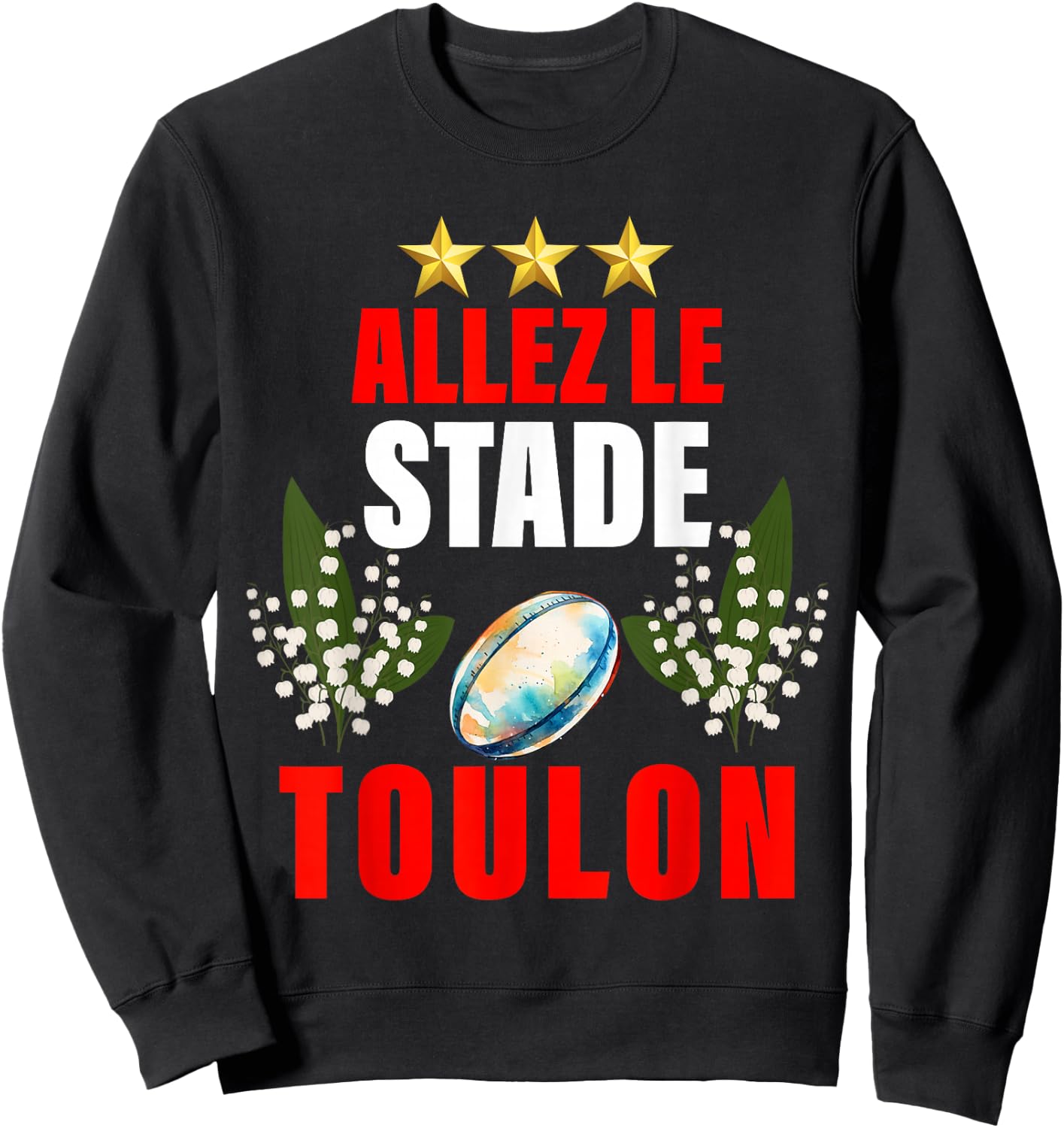 Rugby Toulon 3 Stars Oval Ball Supporter Sweatshirt - Sweatshirt | Black