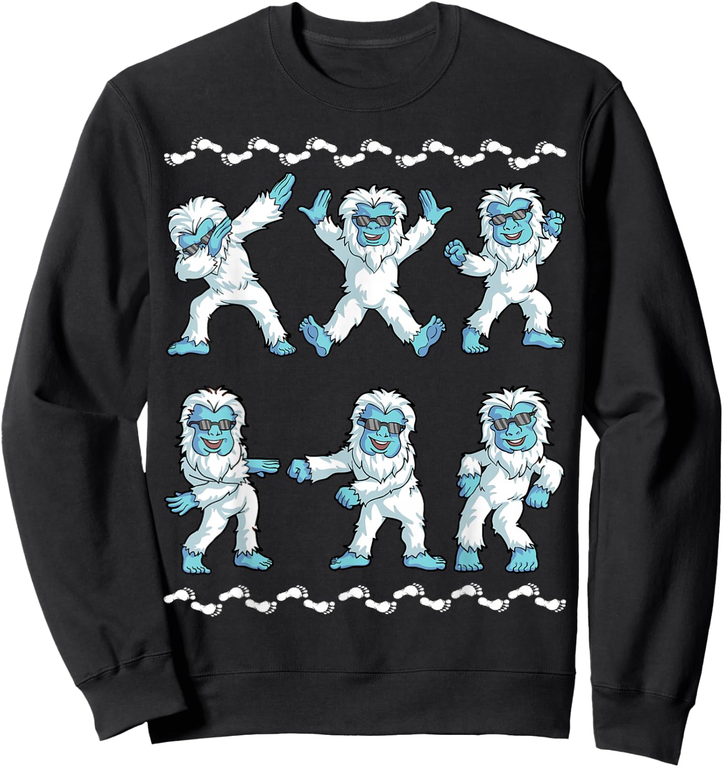 Dancing Yeti Abominable Dance Dab Boy Girls Kids Funny Sweatshirt - Sweatshirt | Black