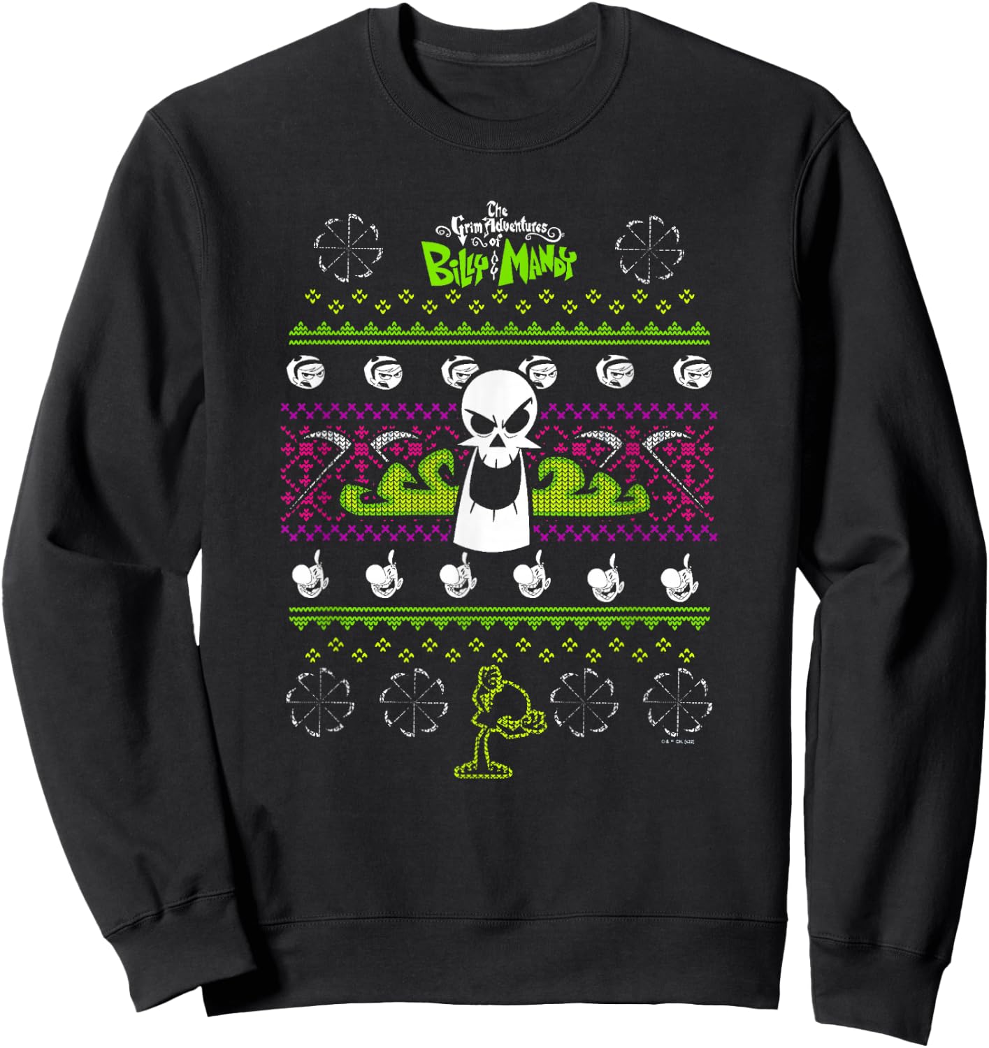 The Grim Adventures of Billy and Mandy Christmas Sweater Sweatshirt - Sweatshirt | Black