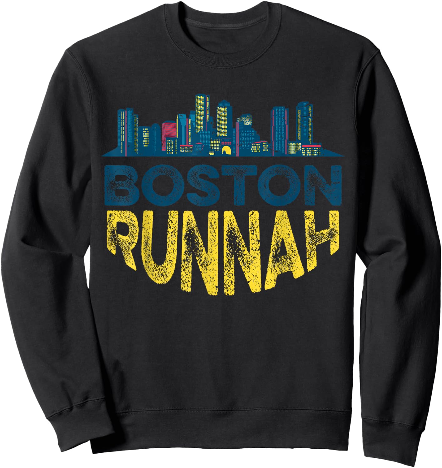 Boston Runnah Marathon Qualifier Runner Running Sweatshirt - Sweatshirt | Black