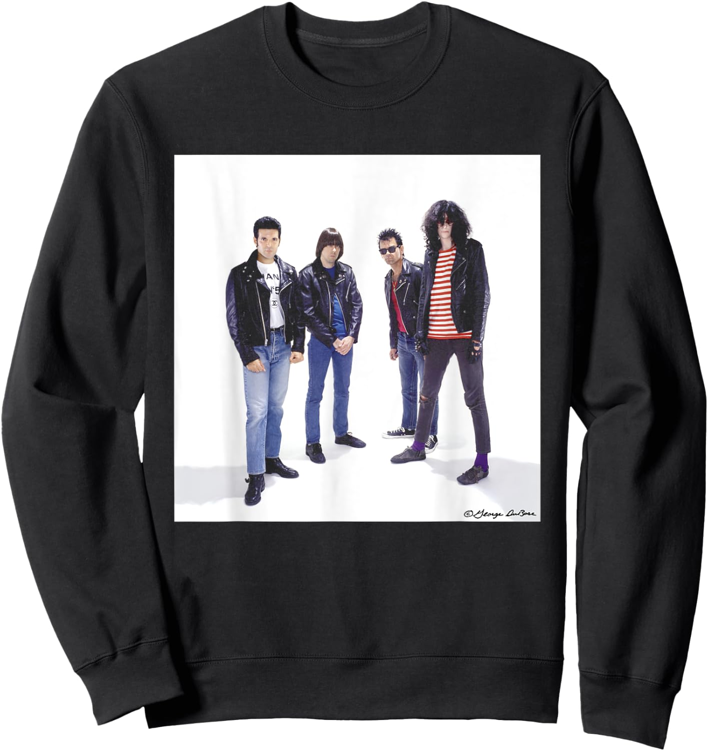 Ramones & Clement Burke Band Shoot By George DuBose Sweatshirt - Sweatshirt | Black