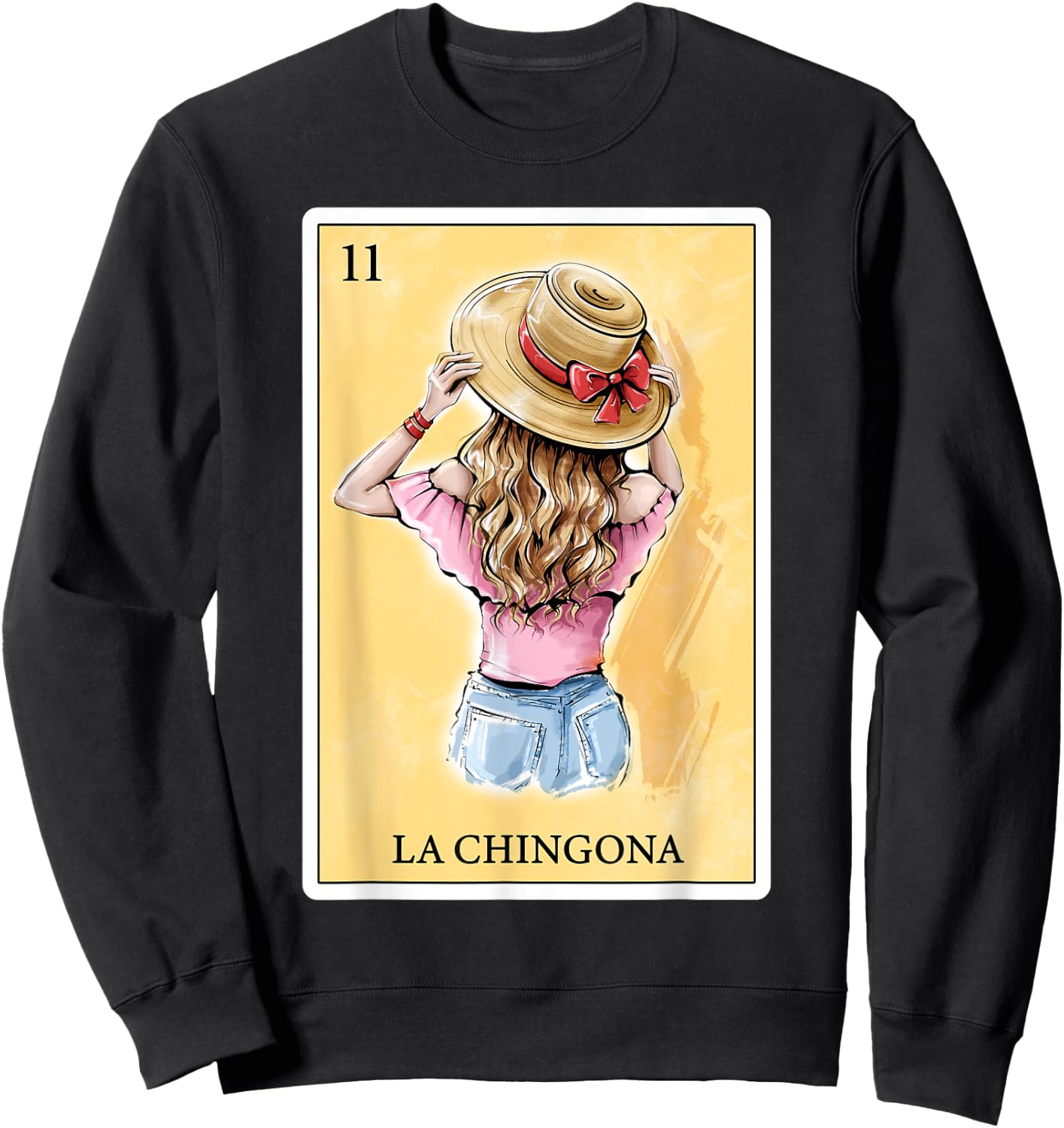 Funny Spanish-Mexican Bingo Gifts - La Chingona Sweatshirt - Sweatshirt | Black