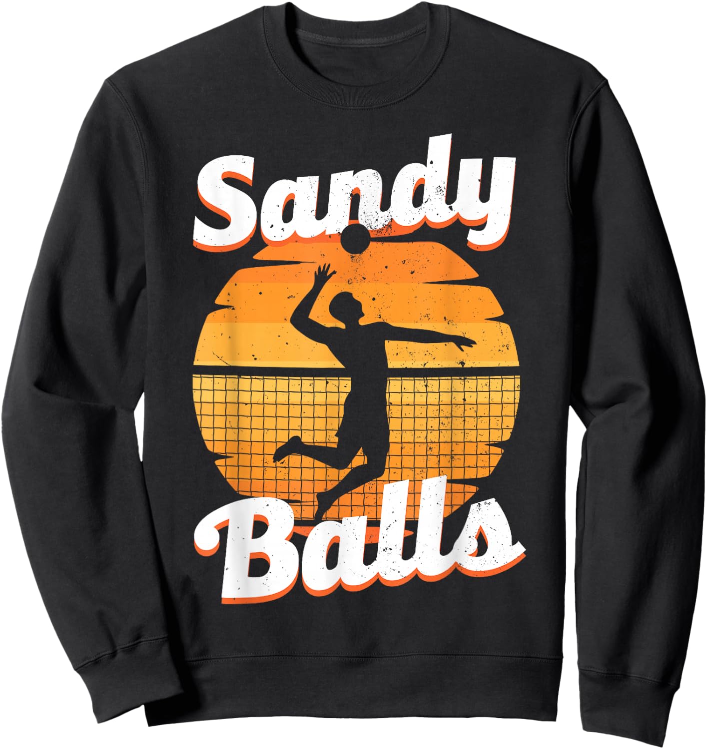 Funny Beach Volleyball Art Women Beach Volley Player Sweatshirt - Sweatshirt | Black