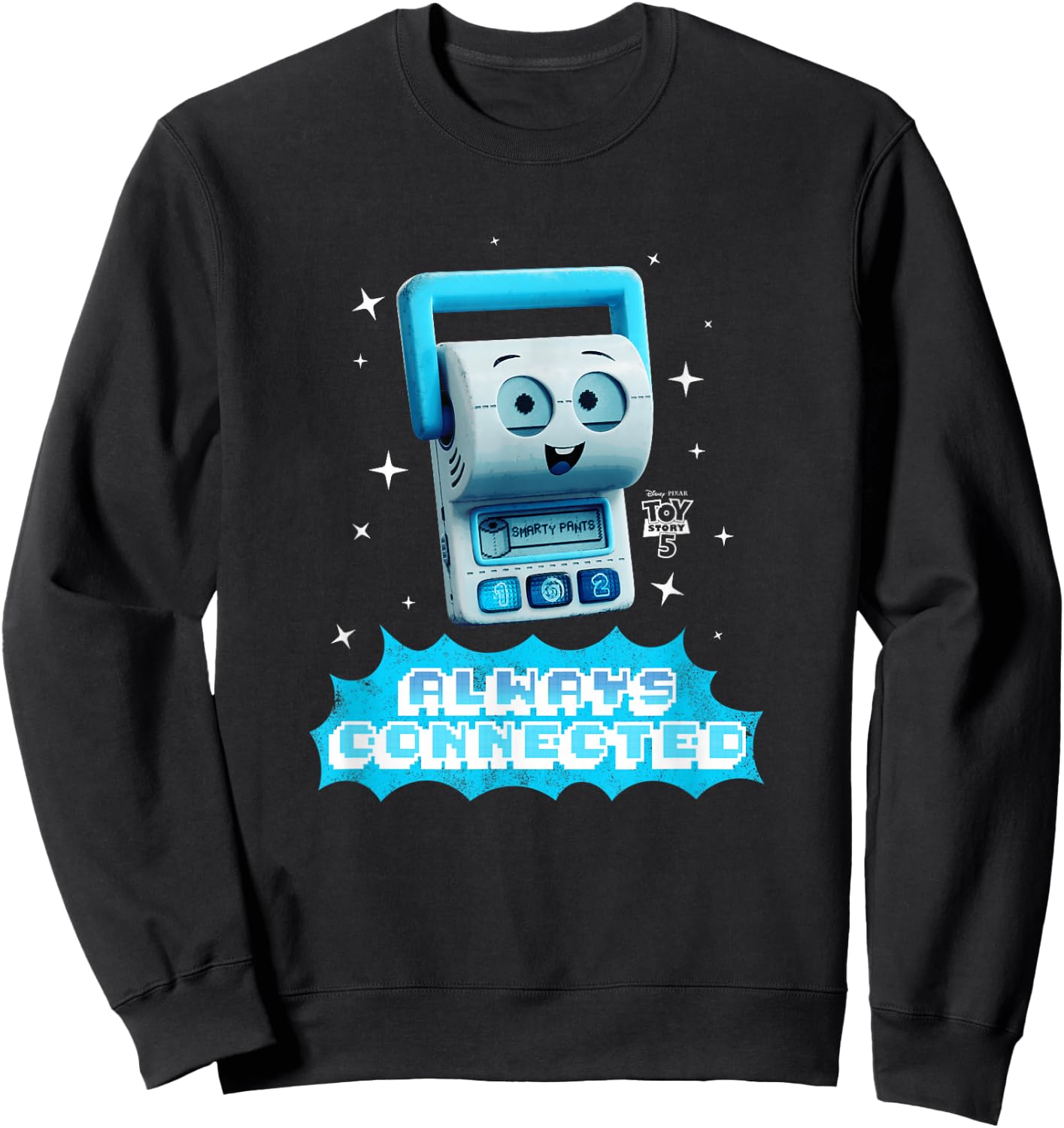 Disney Pixar Toy Story 5 Smarty Pants Always Connected Sweatshirt - Sweatshirt | Black