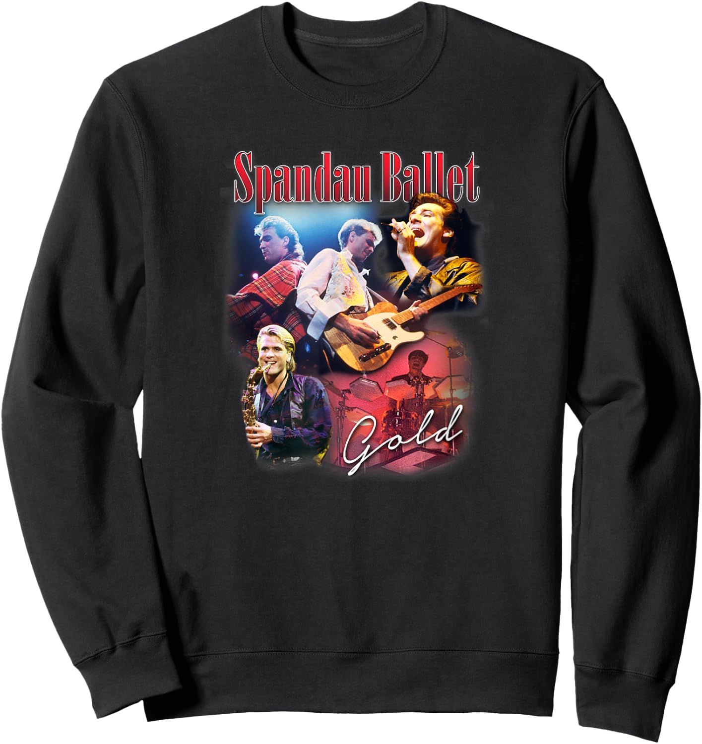 Spandau Ballet Official Gold Homage Vintage Sweatshirt - Sweatshirt | Black