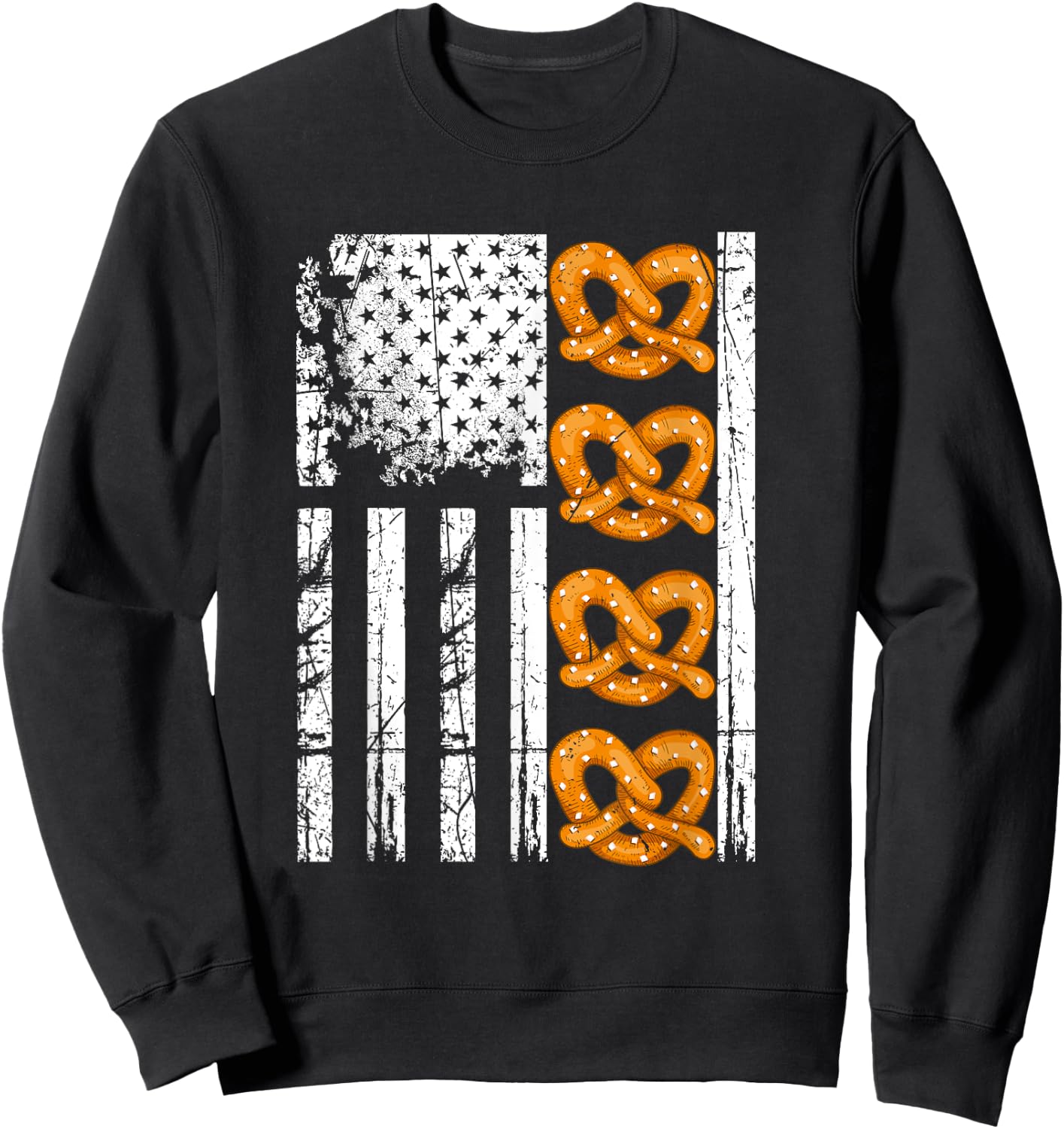 I Love Pretzels for Pretzel Day Funny Office Wear Gifts Sweatshirt - Sweatshirt | Black