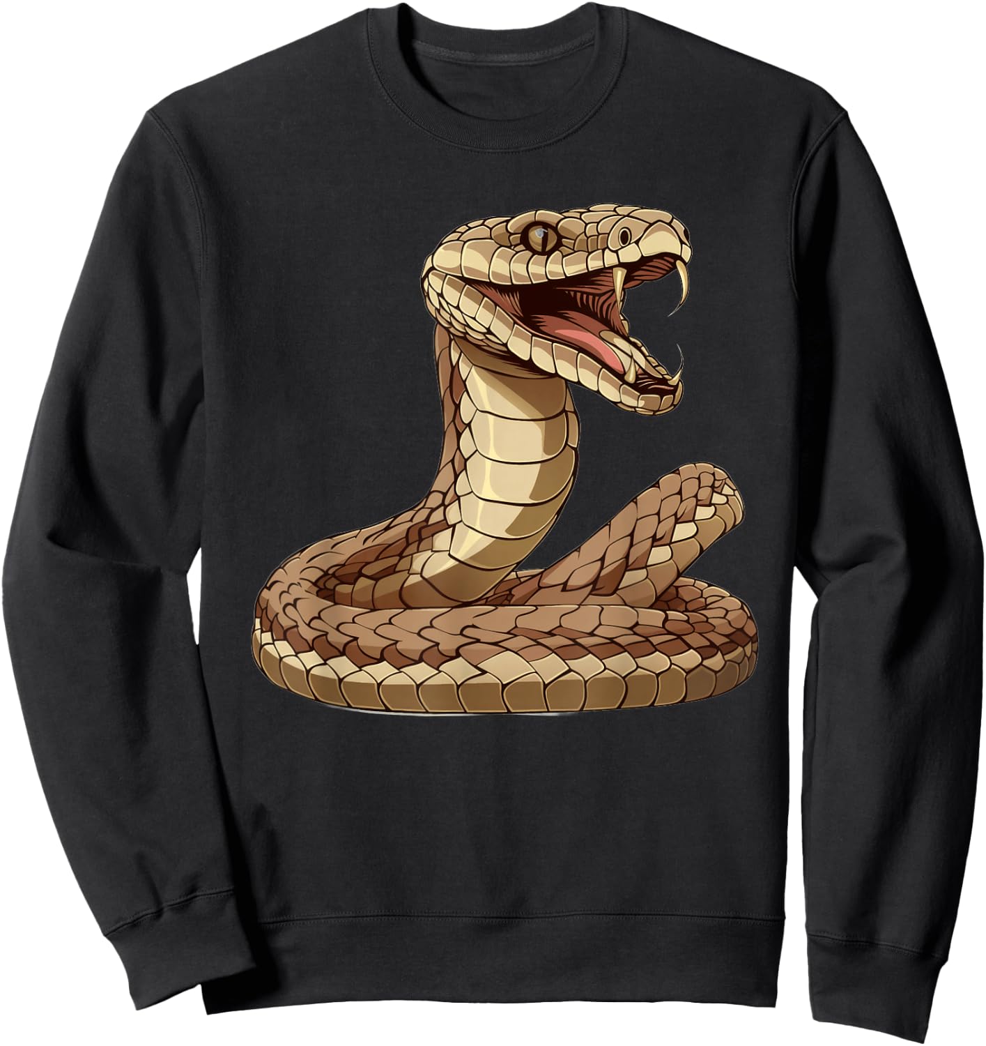 King Cobra With A Comical Face Sweatshirt - Sweatshirt | Black