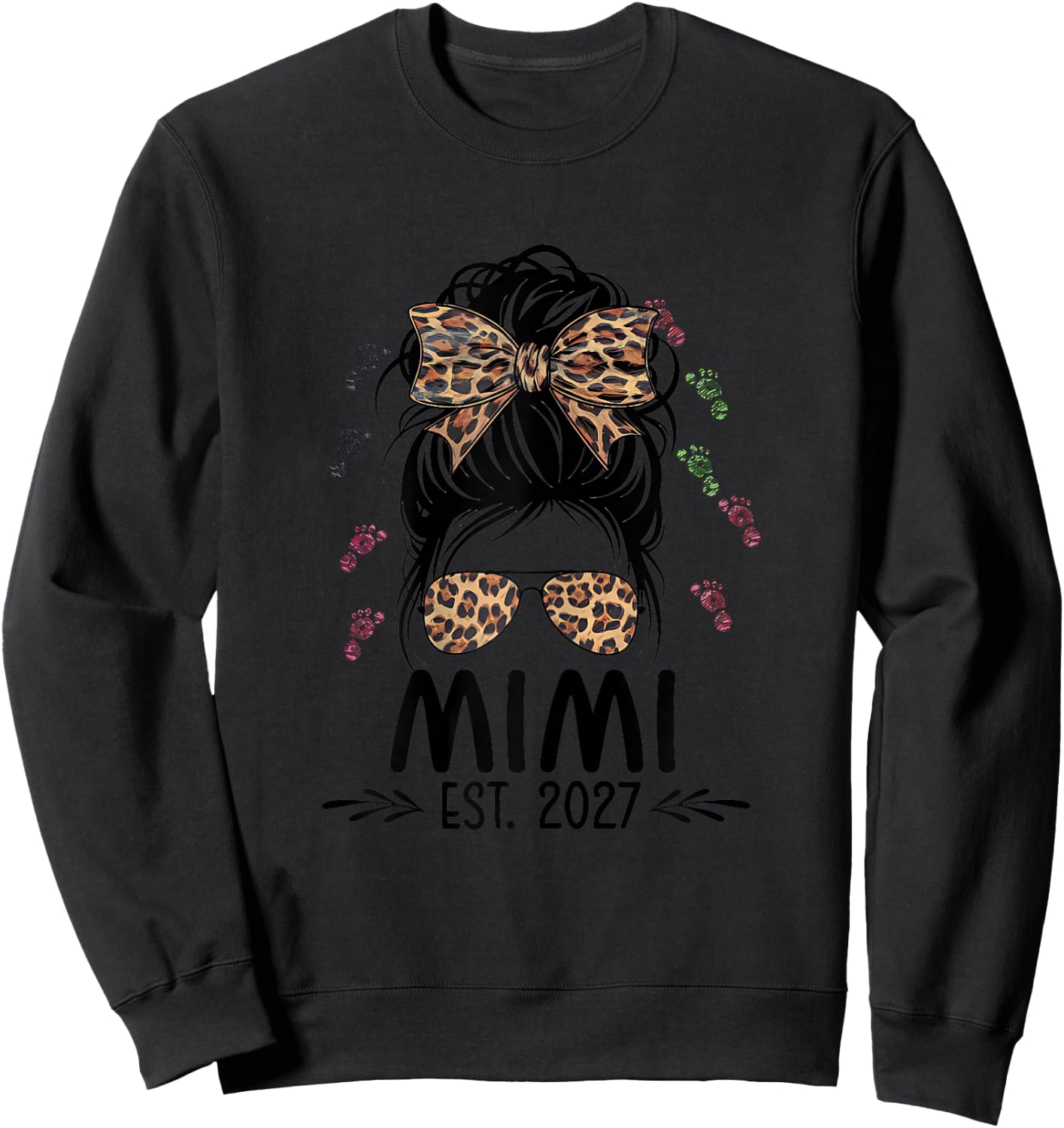 Promoted to Mimi Est 2027 Soon to be Mimi Mothers Day Sweatshirt - Sweatshirt | Black