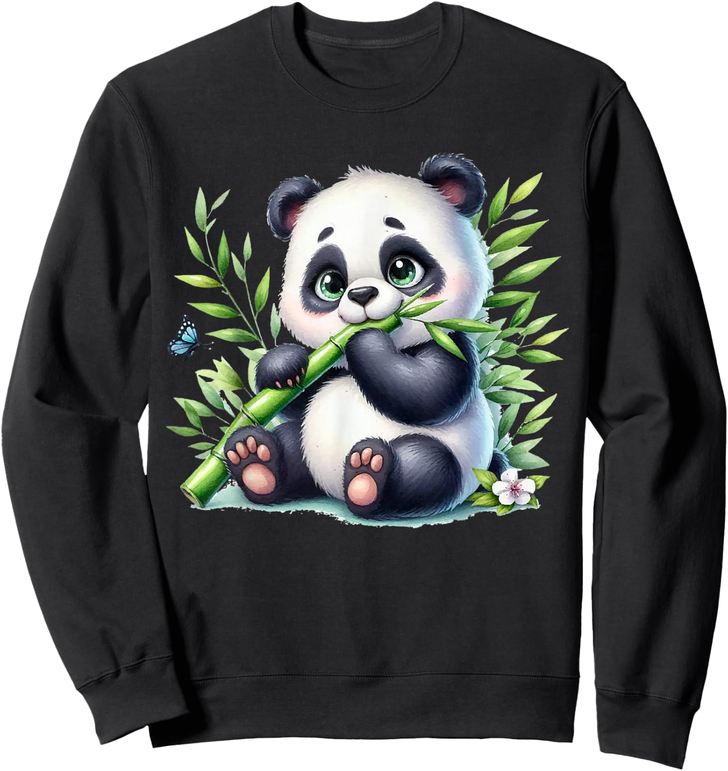 Aquarell Panda Sweatshirt - Sweatshirt | Black