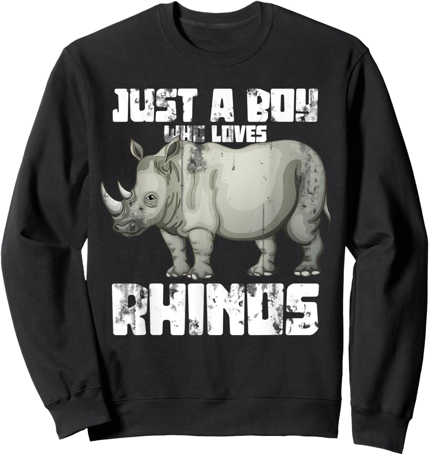 Just A Boy Who Loves Rhinos Sweatshirt - Sweatshirt | Black