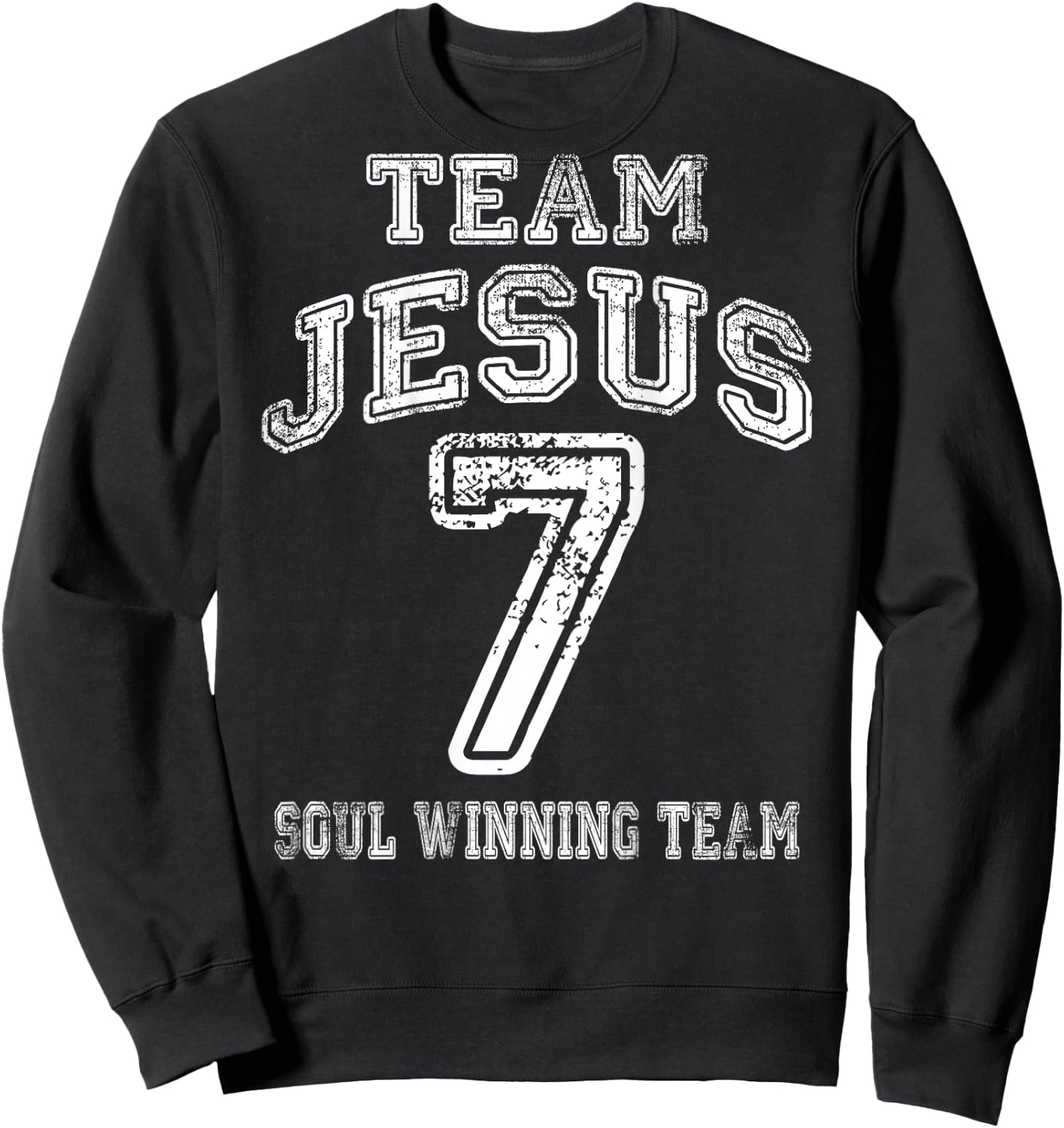 Faith Shirts By No1 - Christliche - Schwarz, S - Kurzarm - Team Jesus - Glaube Shirt Rückseite Sweatshirt - Sweatshirt | Black