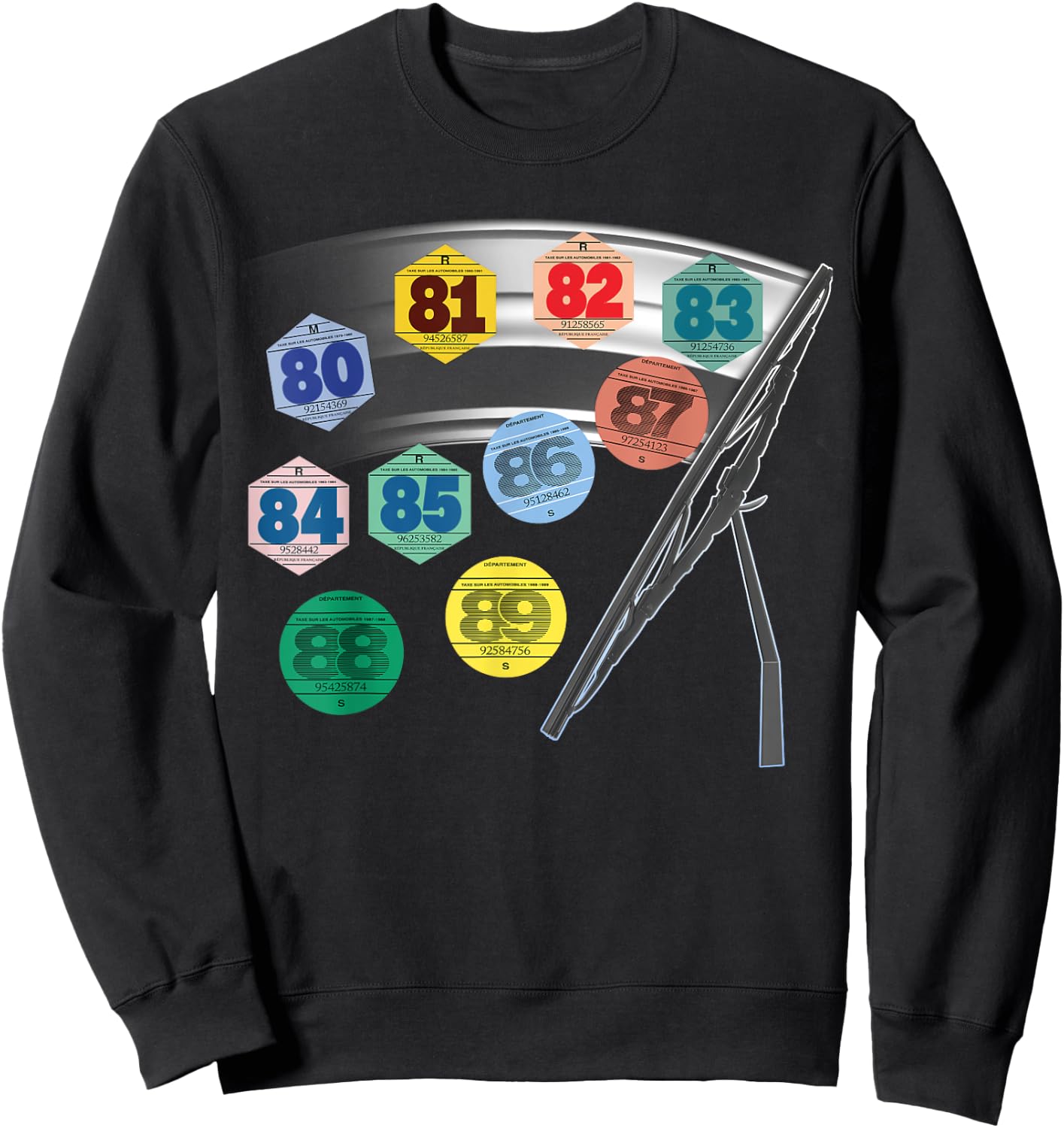 Beautiful Nostalgie 80s Car Vignette Man And Woman , Black, S Sweatshirt - Sweatshirt | Black
