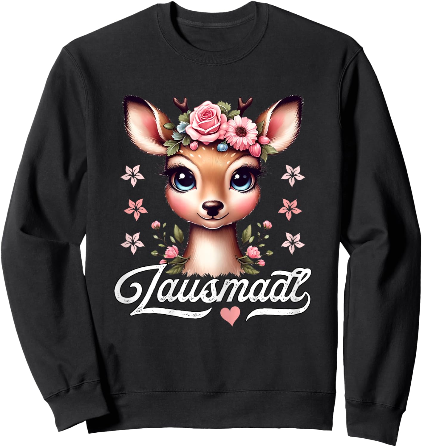 Women's Lausmadl Children's Costume Shirt Girls Costume Sweatshirt - Sweatshirt | Black
