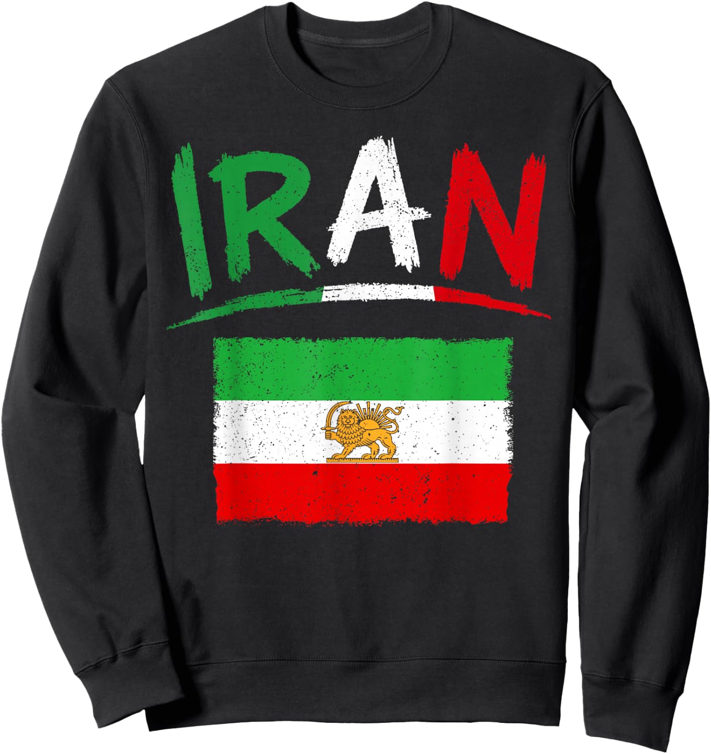 Iran Lion Sun Flag,Iran,Persian,Flag of Iran Sweatshirt - Sweatshirt | Black