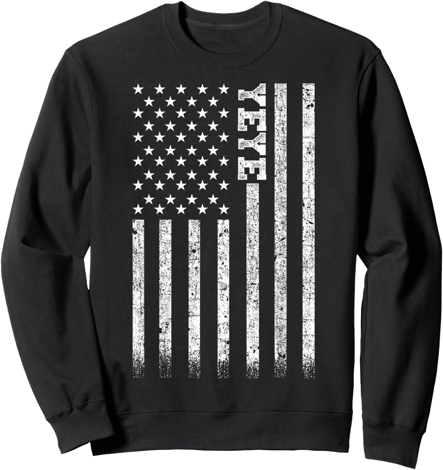 Yeye American Flag Sweatshirt - Sweatshirt | Black