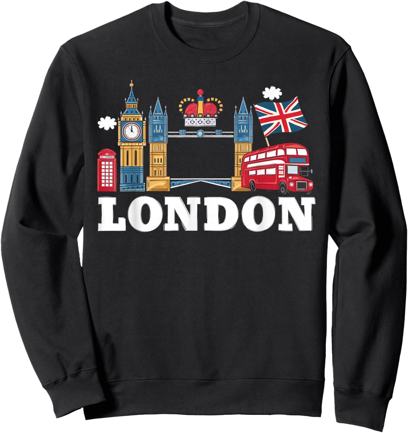 London Gift Men's Women's London Hooligan Ultras LND UK Sweatshirt - Sweatshirt | Black