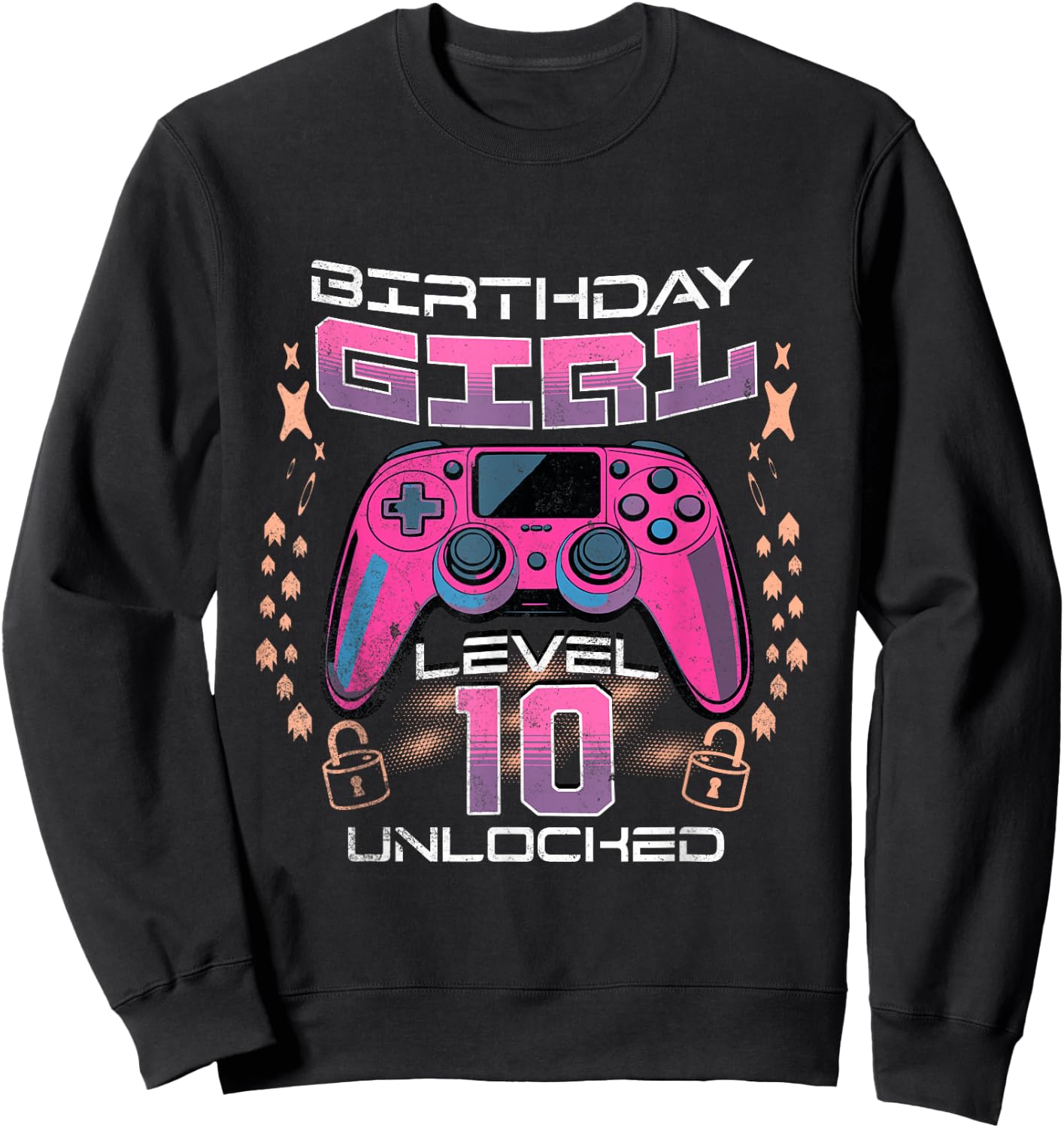 10th Birthday Gaming Gift Girl Age 10 Year Old Gamer Girls Sweatshirt - Sweatshirt | Black