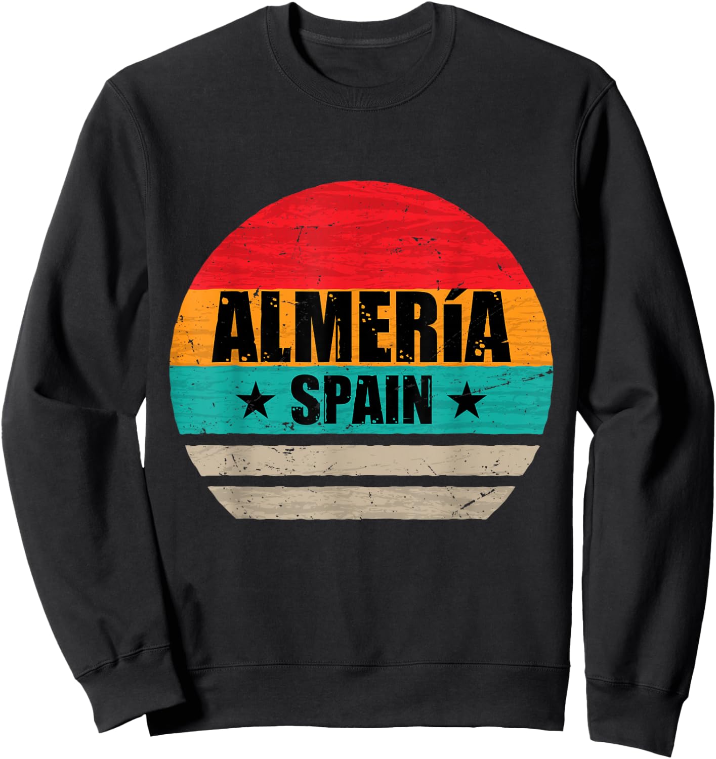 Almeria Spain - Retro Vintage Souvenir Almería Sweatshirt - Sweatshirt | Black