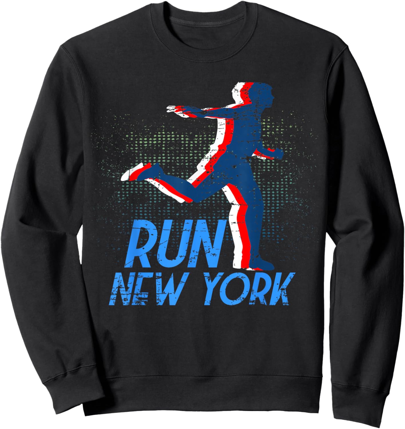 Run New York Shirt , Marathon Runner Sweatshirt - Sweatshirt | Black