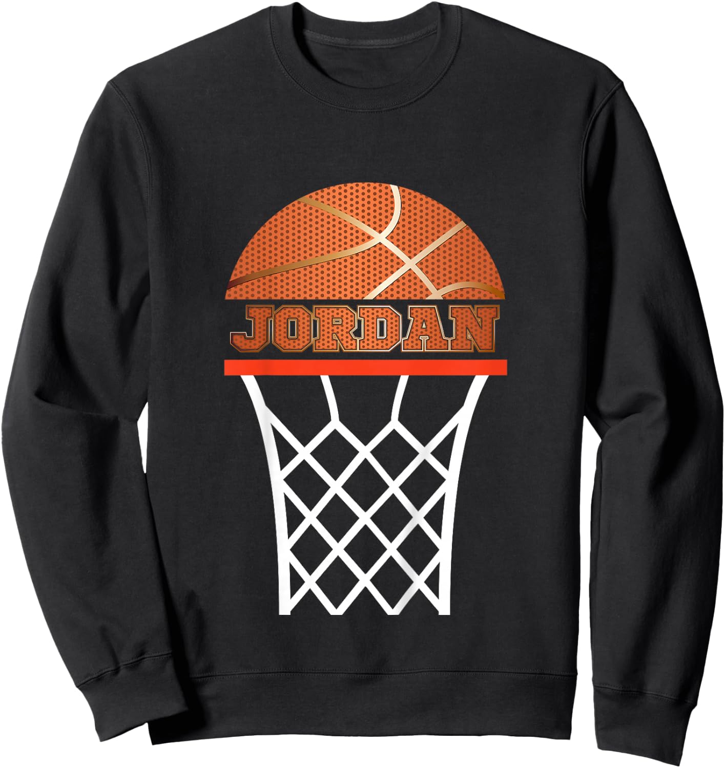 Basketball Jordan Custom Name Gift Boys, Youths Sweatshirt - Sweatshirt | Black