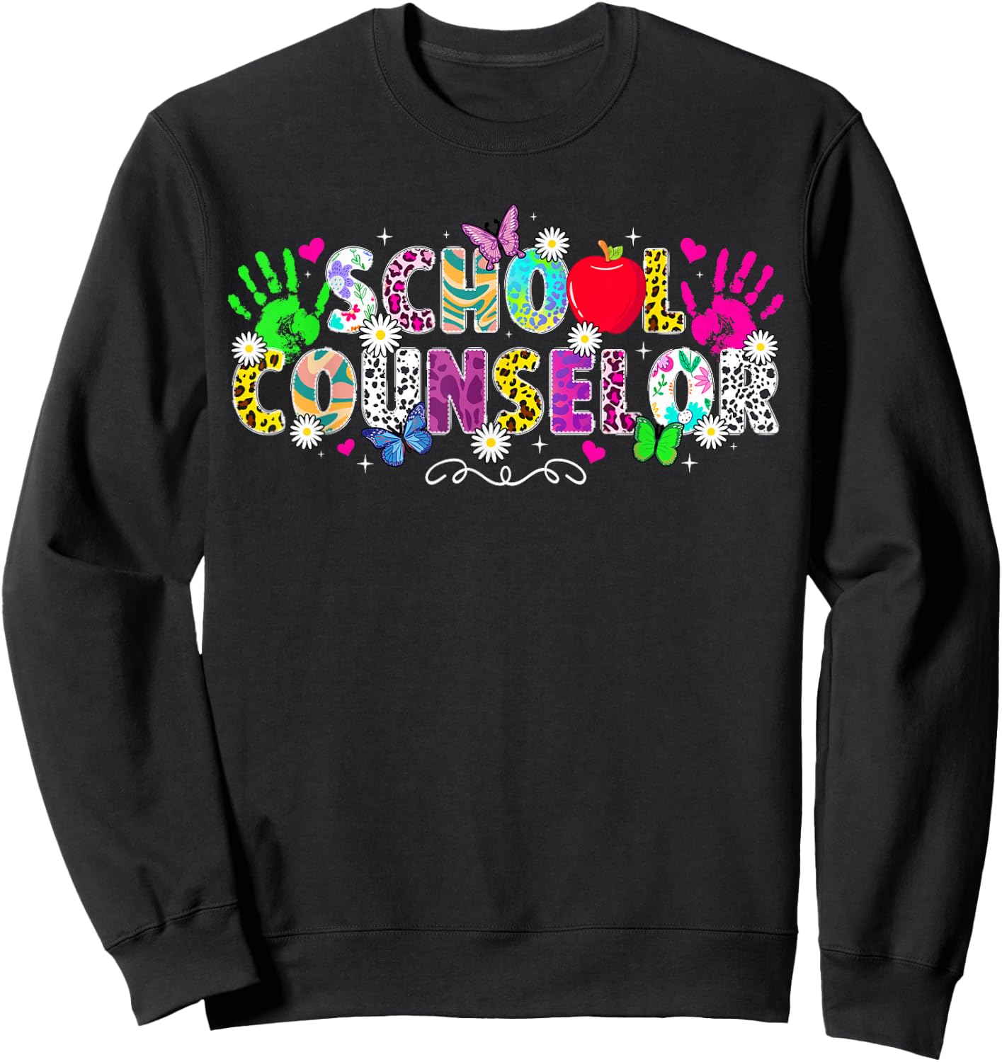 School Counselor Week School Counseling Leopard Sweatshirt - Sweatshirt | Black
