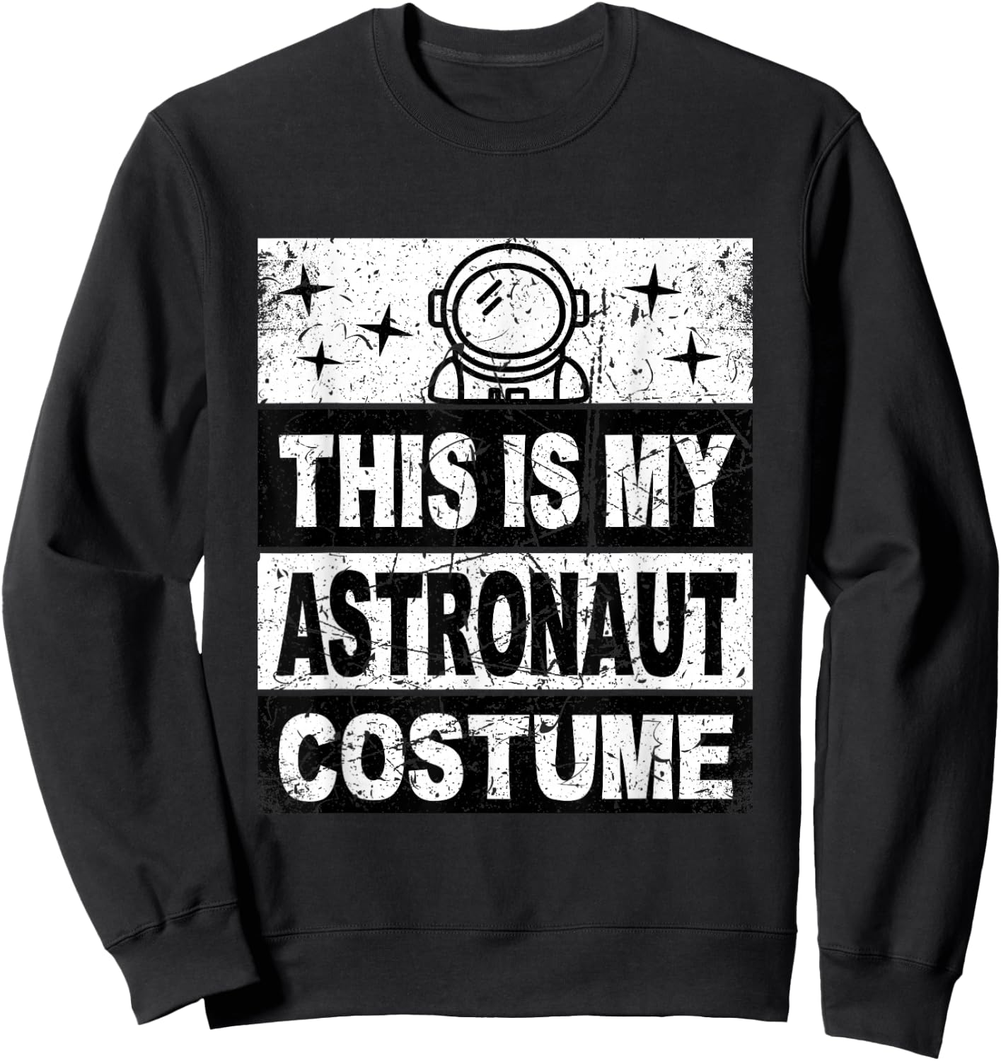 Retro Astronaut Costume for Kids Women Men Boys Girls Sweatshirt - Sweatshirt | Black