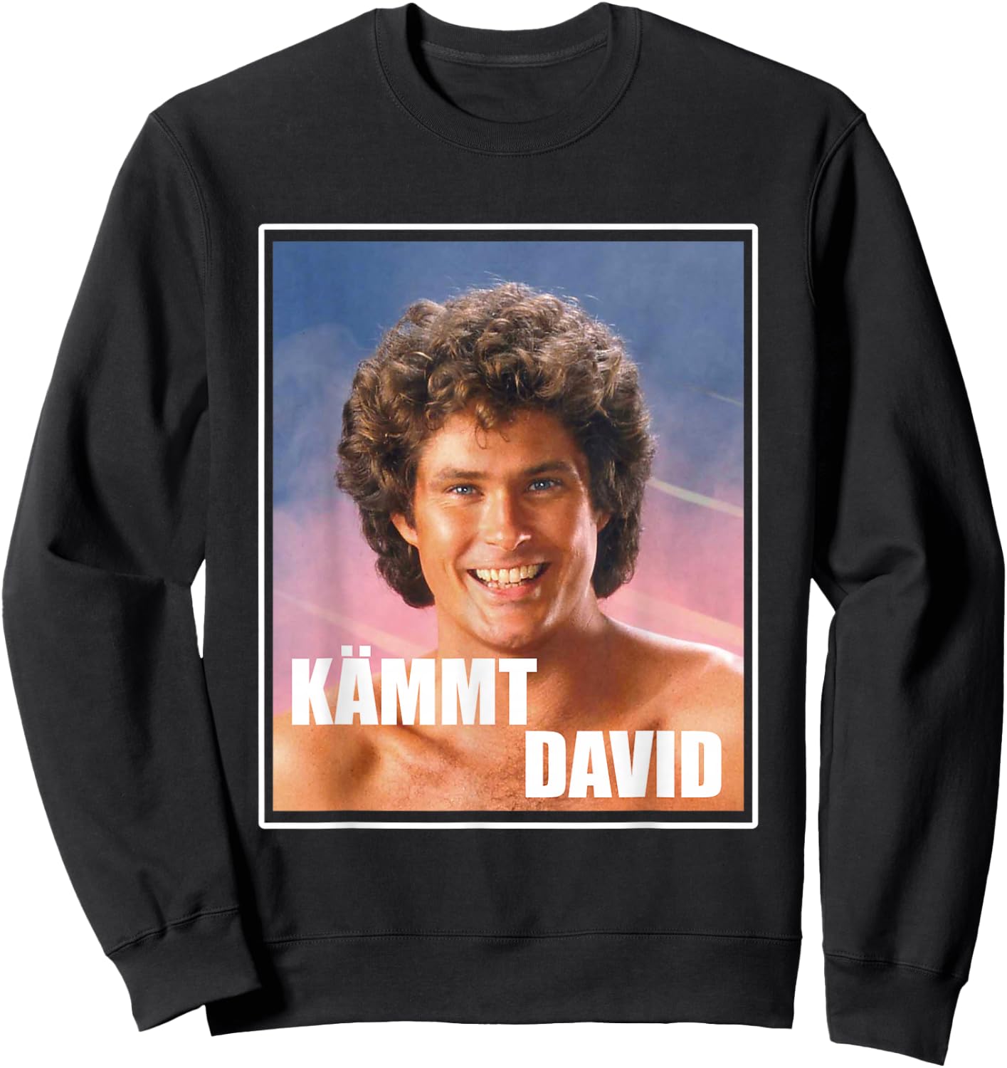 Kämmt David - Funny Satire Saying Serial Junkies Hairdresser , black Sweatshirt - Sweatshirt | Black