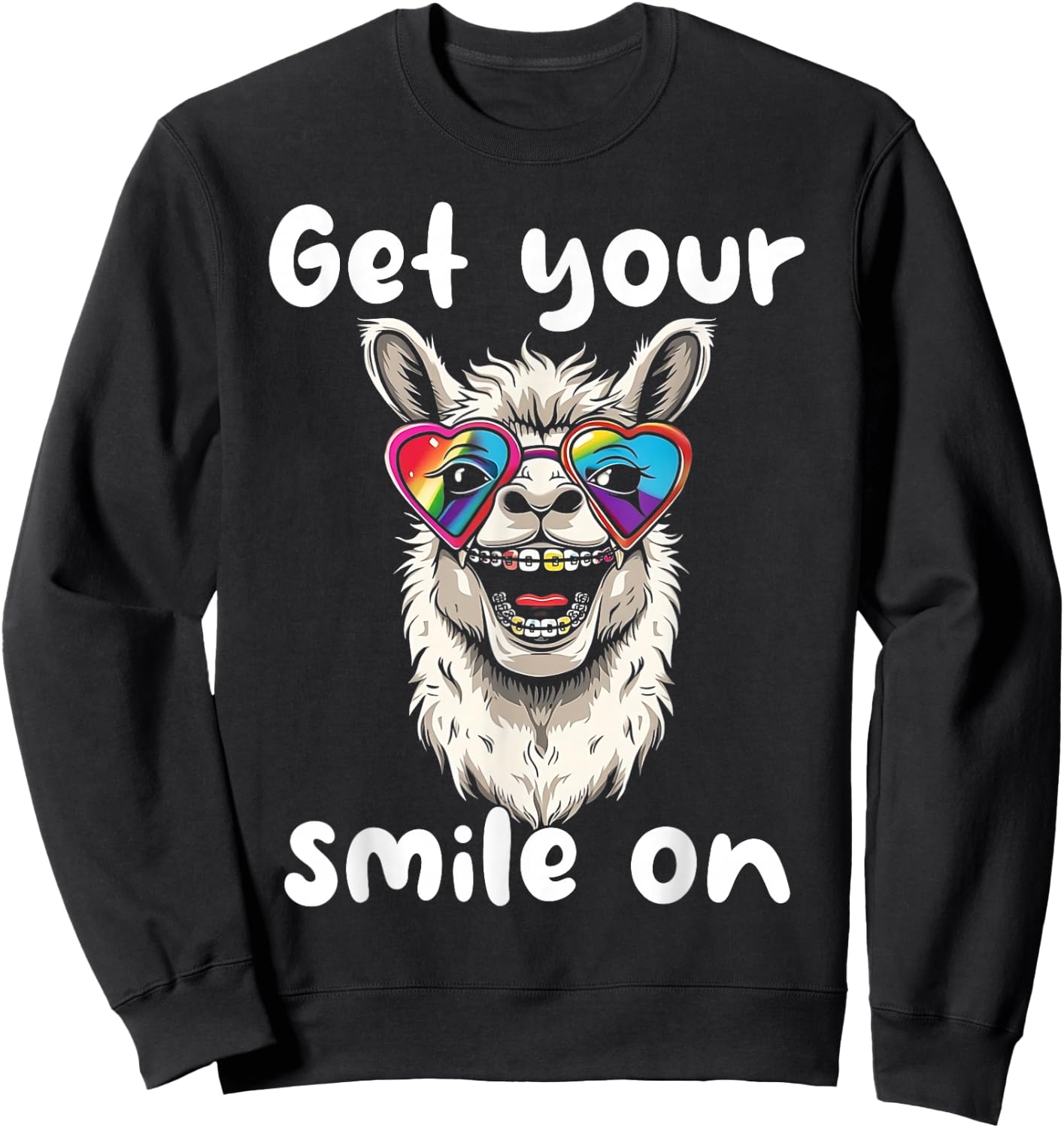 Orthodontist Animal Braces Boys Girls Kids Getting Braces Sweatshirt - Sweatshirt | Black