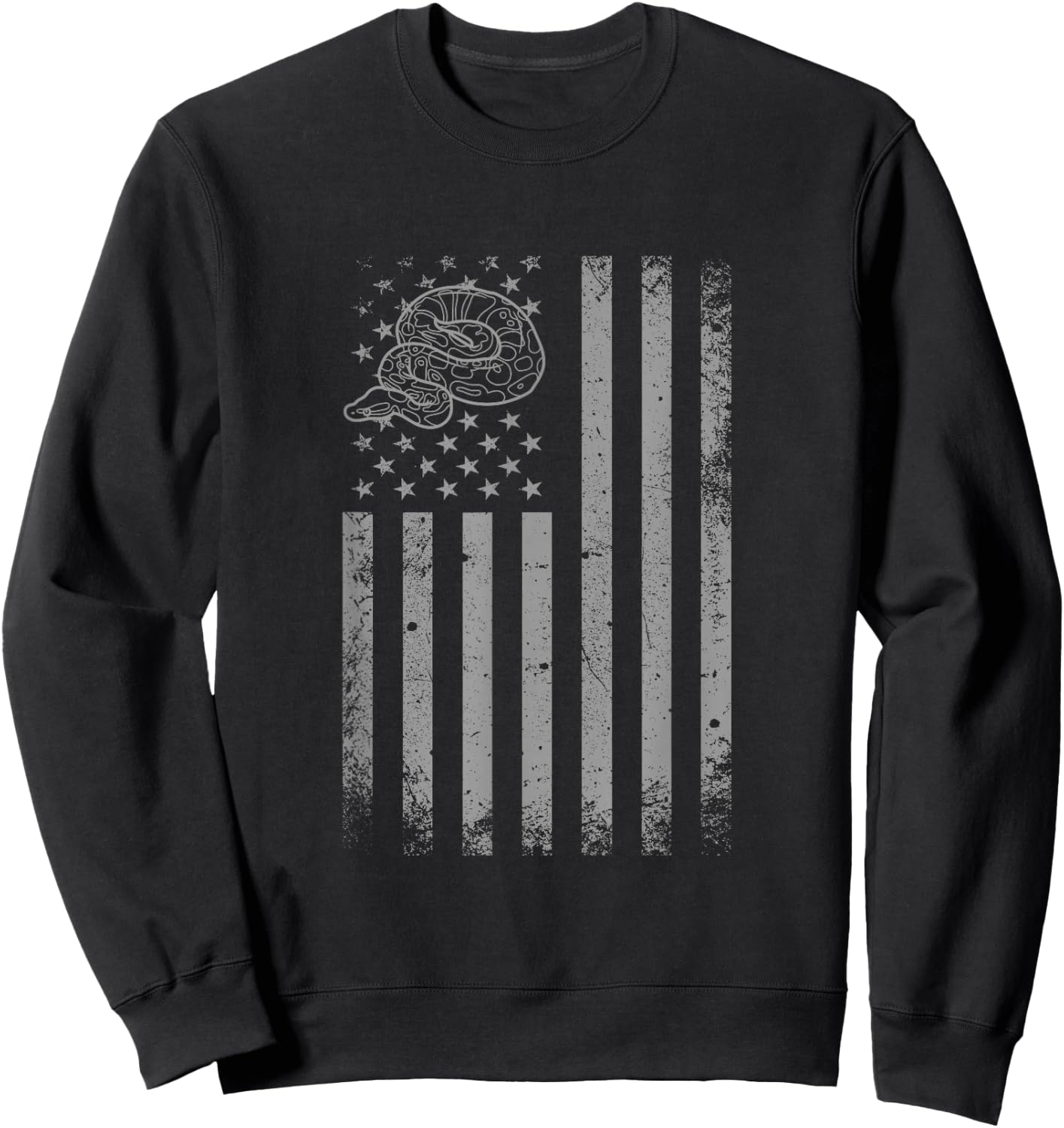 American Flag Rattlesnake Snake Herpetology Rattlesnake Sweatshirt - Sweatshirt | Black