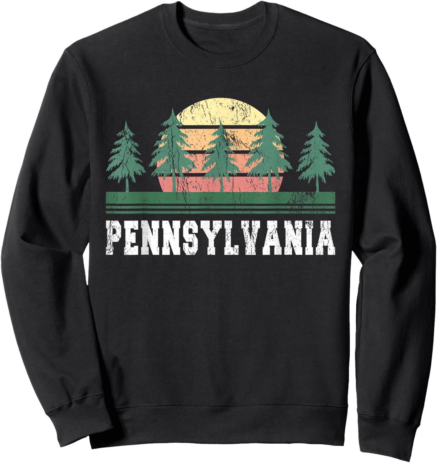 Pennsylvania Retro Vintage Gift , Women & Kids Sweatshirt - Sweatshirt | Black