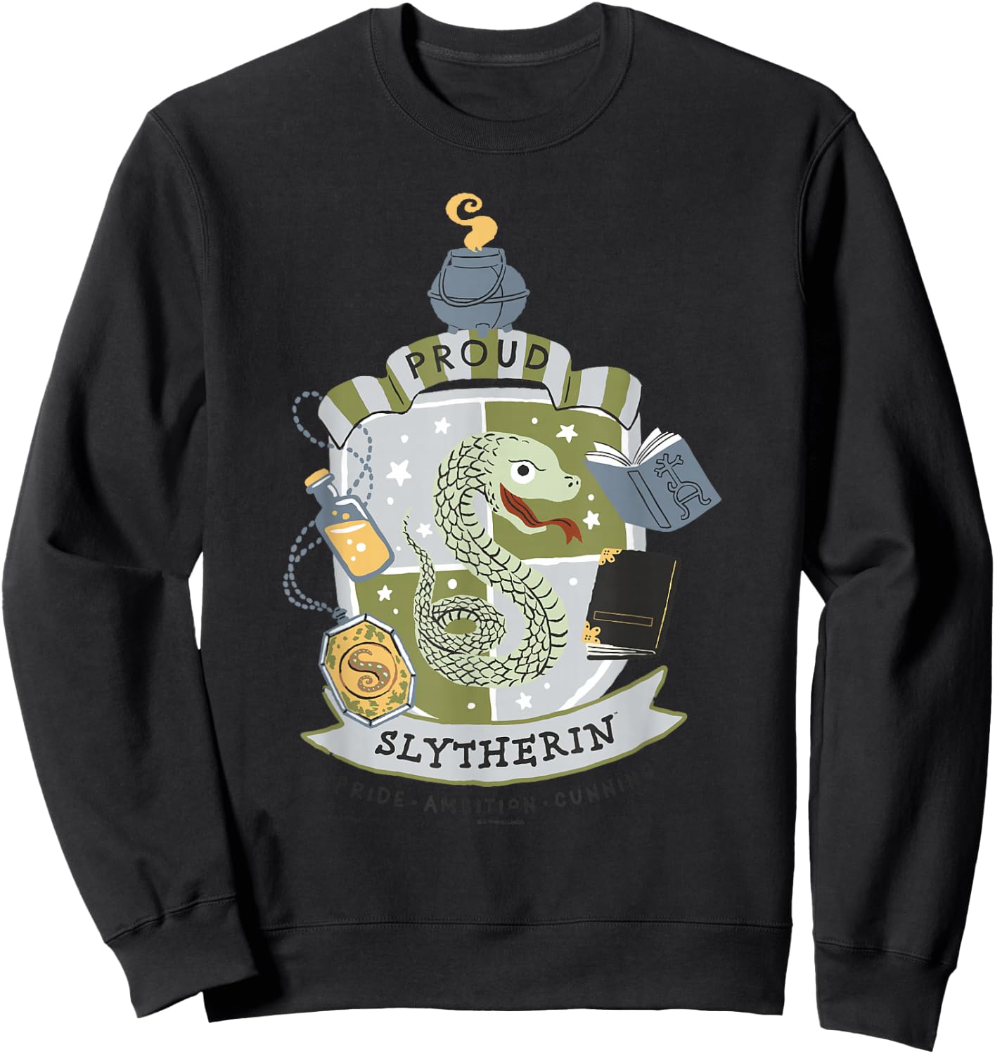 Harry Potter: Deathly Hallows 2 Proud Slytherin Badge Sweatshirt - Sweatshirt | Black