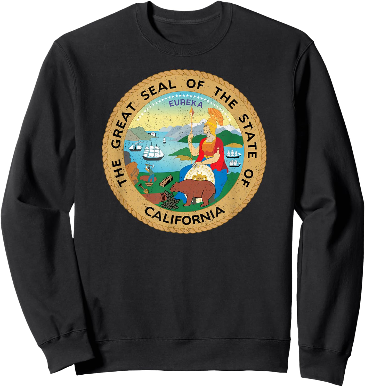California State Seal Symbol Sweatshirt - Sweatshirt | Black