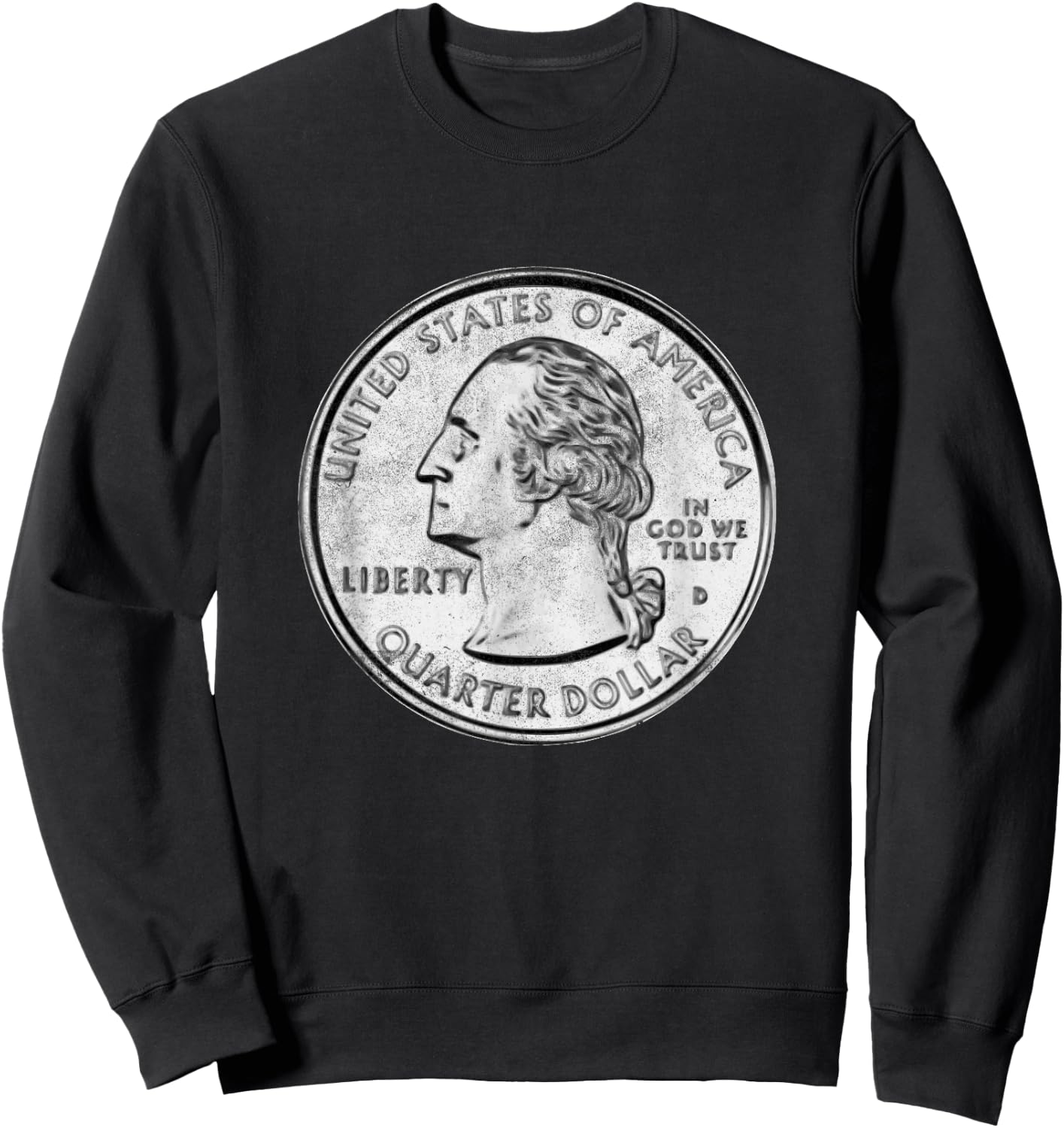USA Quarter Dollar Design Coin Collectors Gifts Sweatshirt - Sweatshirt | Black
