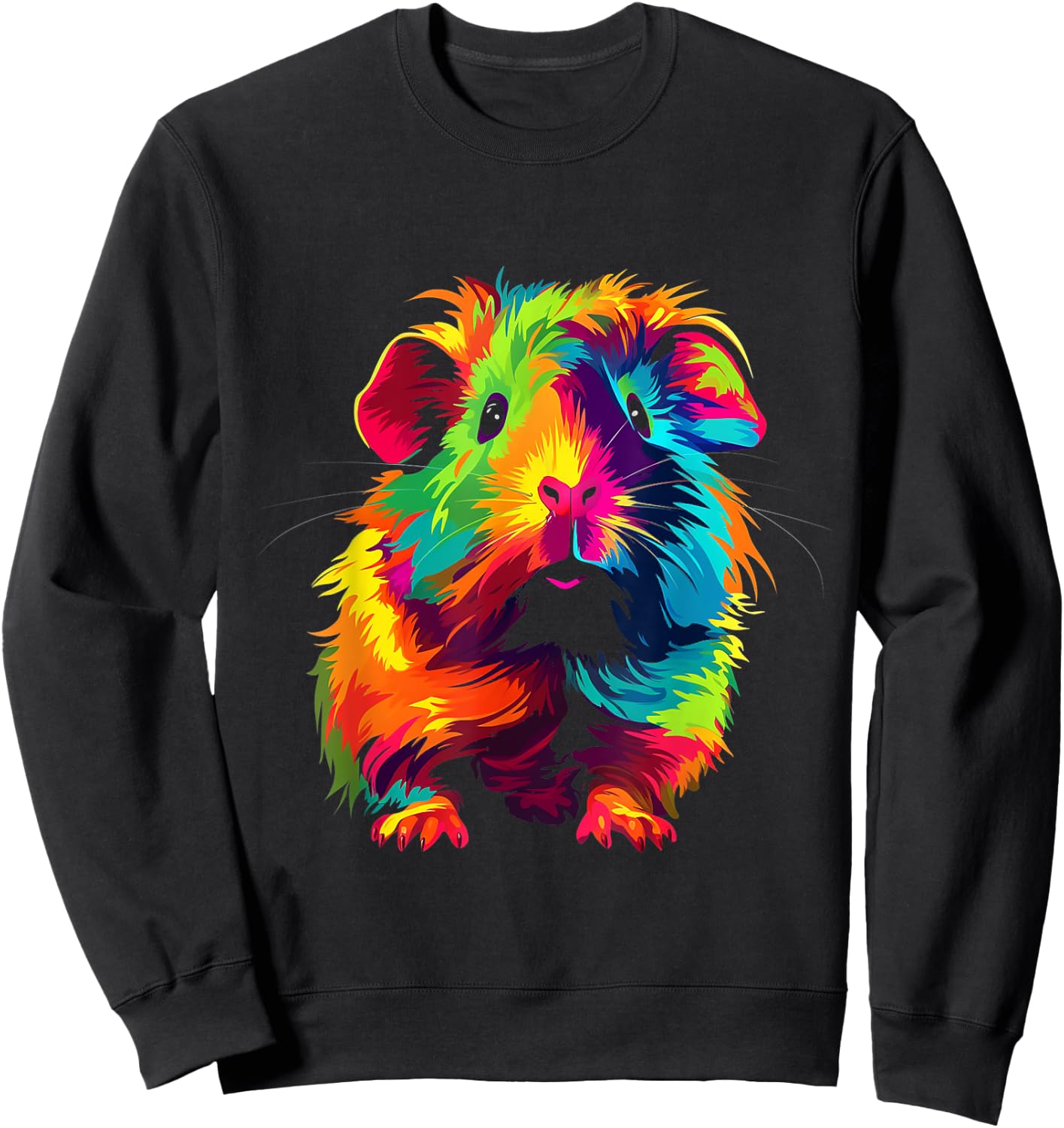 Meerschweinchen Bunt Design Meerschweinchenfan Sweatshirt - Sweatshirt | Black