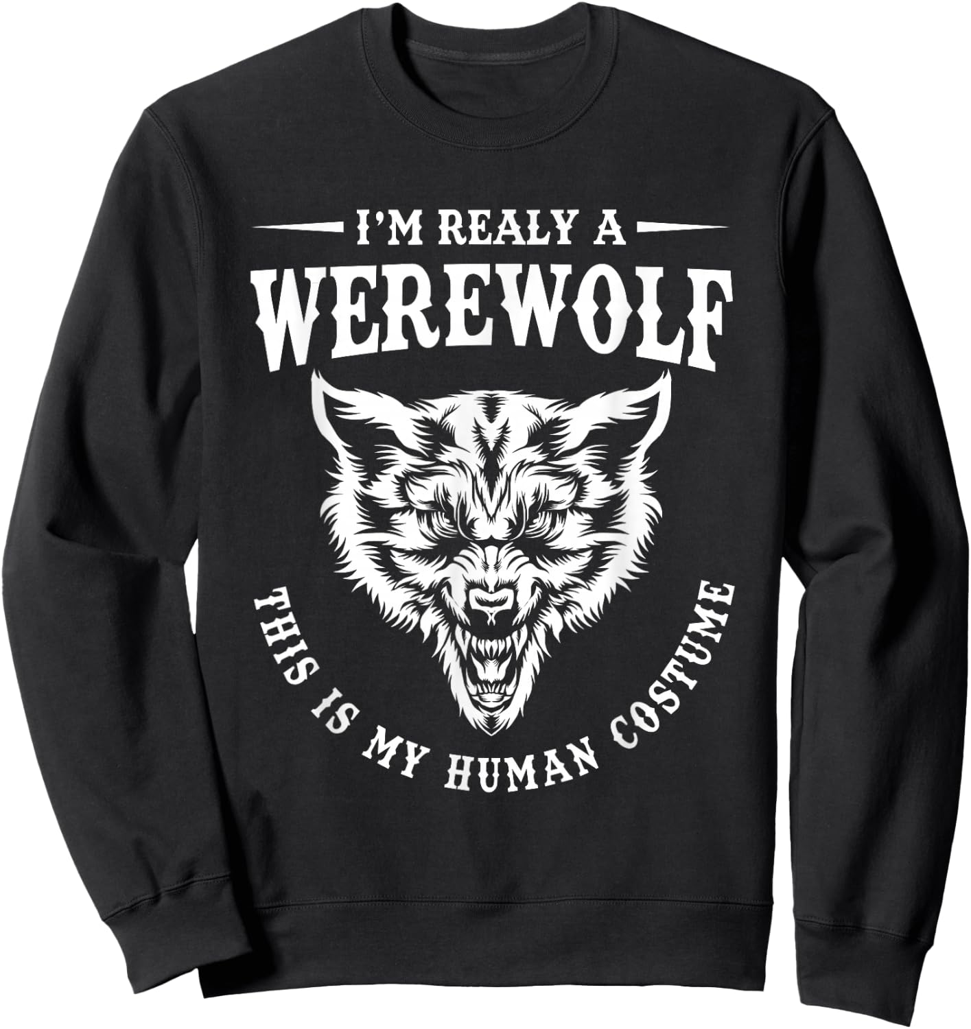 Halloween Werwolf Kostüm Kinder Jungen Sweatshirt - Sweatshirt | Black