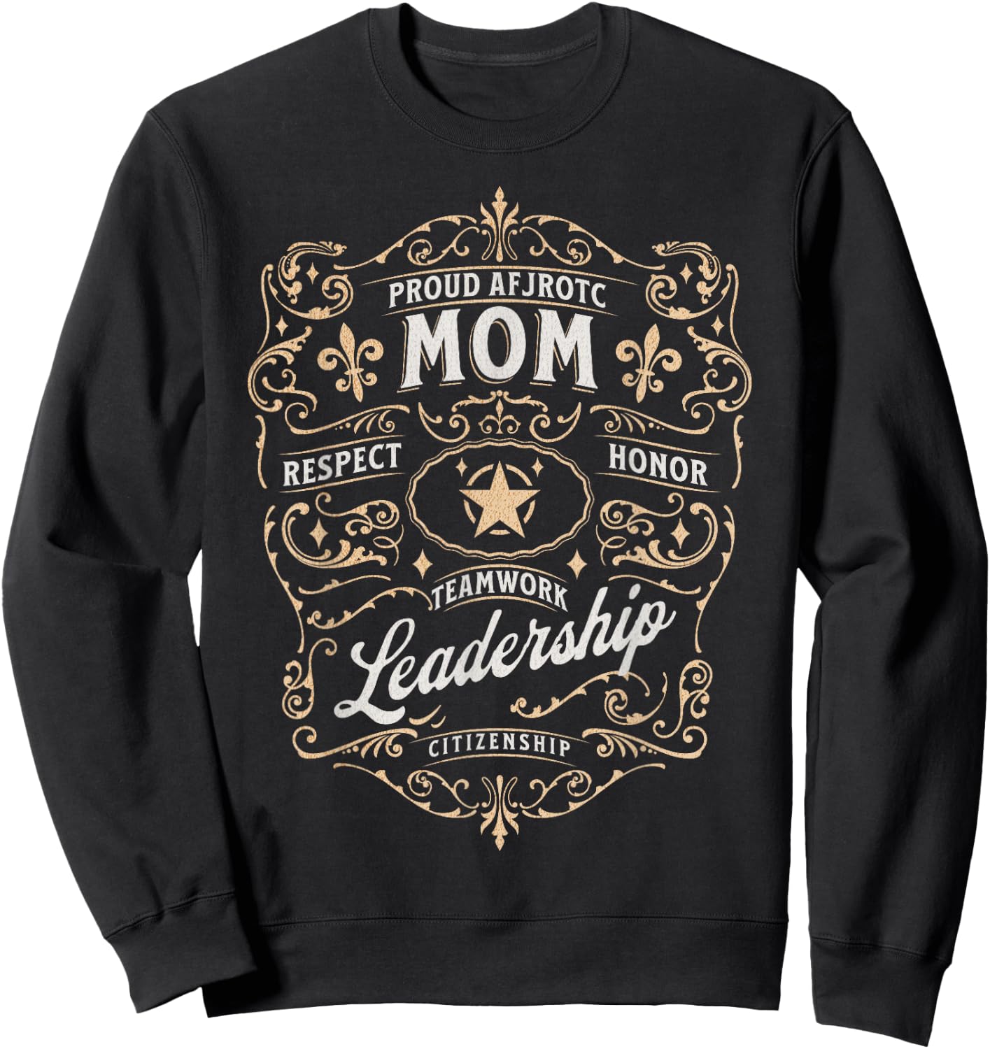 Proud AFJROTC Mom Military Air Force JROTC Cadets AFJROTC Sweatshirt - Sweatshirt | Black