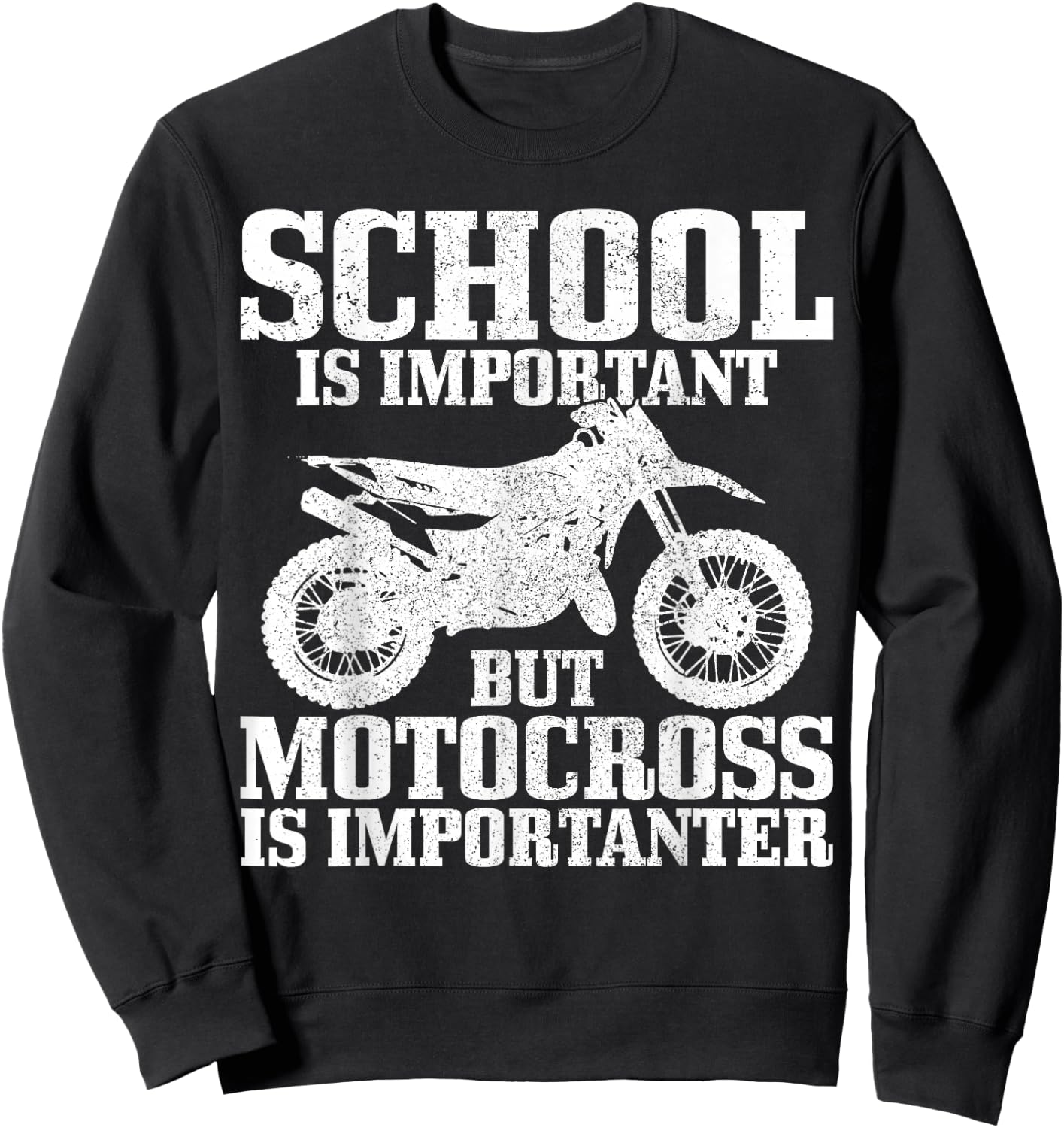 Motocross MX Enduro Freestyle Motorcycle Gift Sweatshirt - Sweatshirt | Black