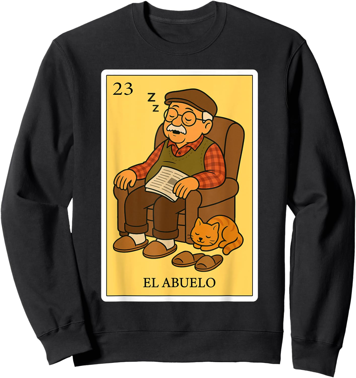 El Abuelo Dormilón | Spanish-Mexican Bingo Gifts for Abuela Sweatshirt - Sweatshirt | Black