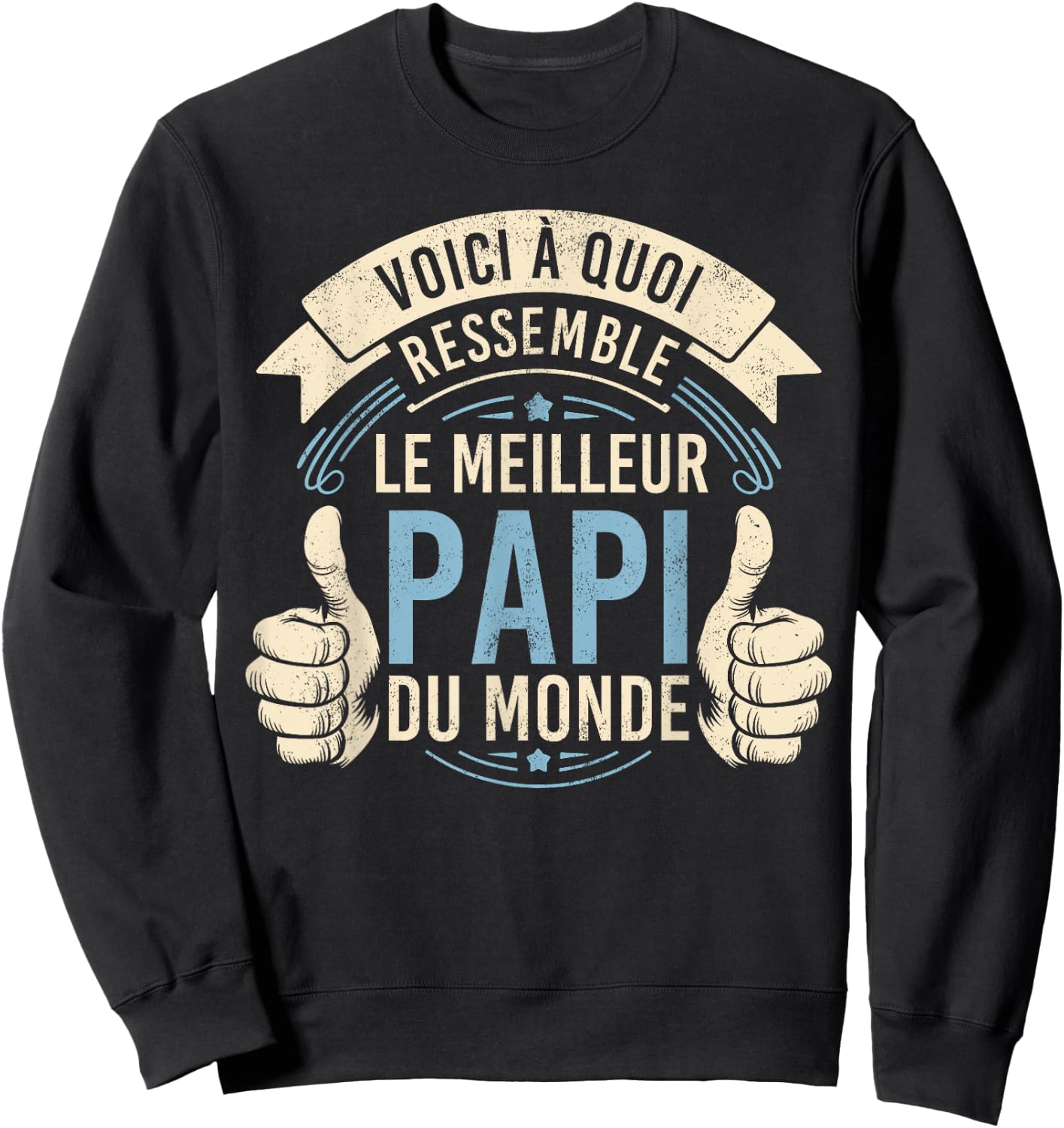 Grandfather's Day - Best Grandpa - Super Papy Sweatshirt - Sweatshirt | Black